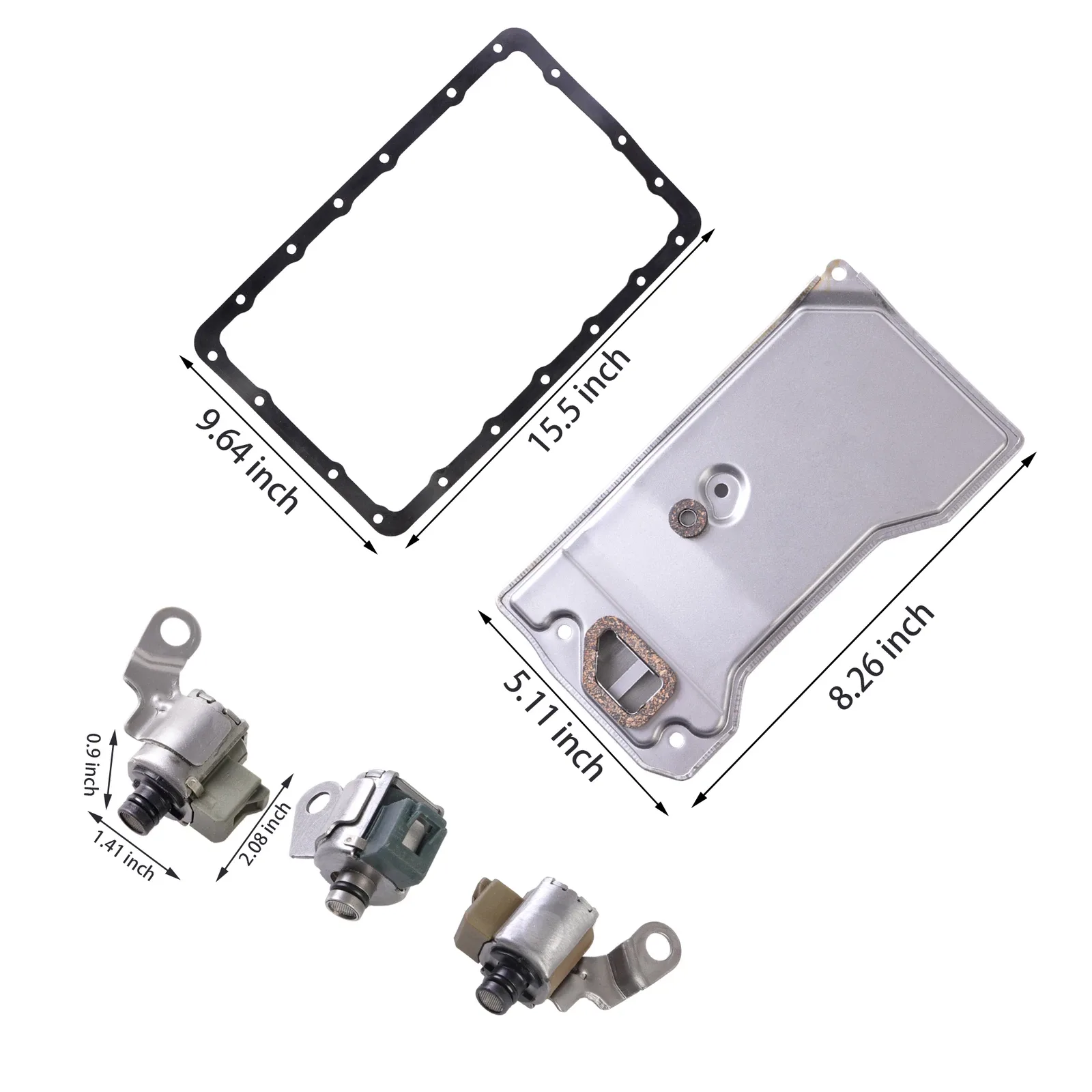 A340 AW4 Transmission Solenoid Service Filter Kit TCC Lock up Shift Fits Jeep image 2