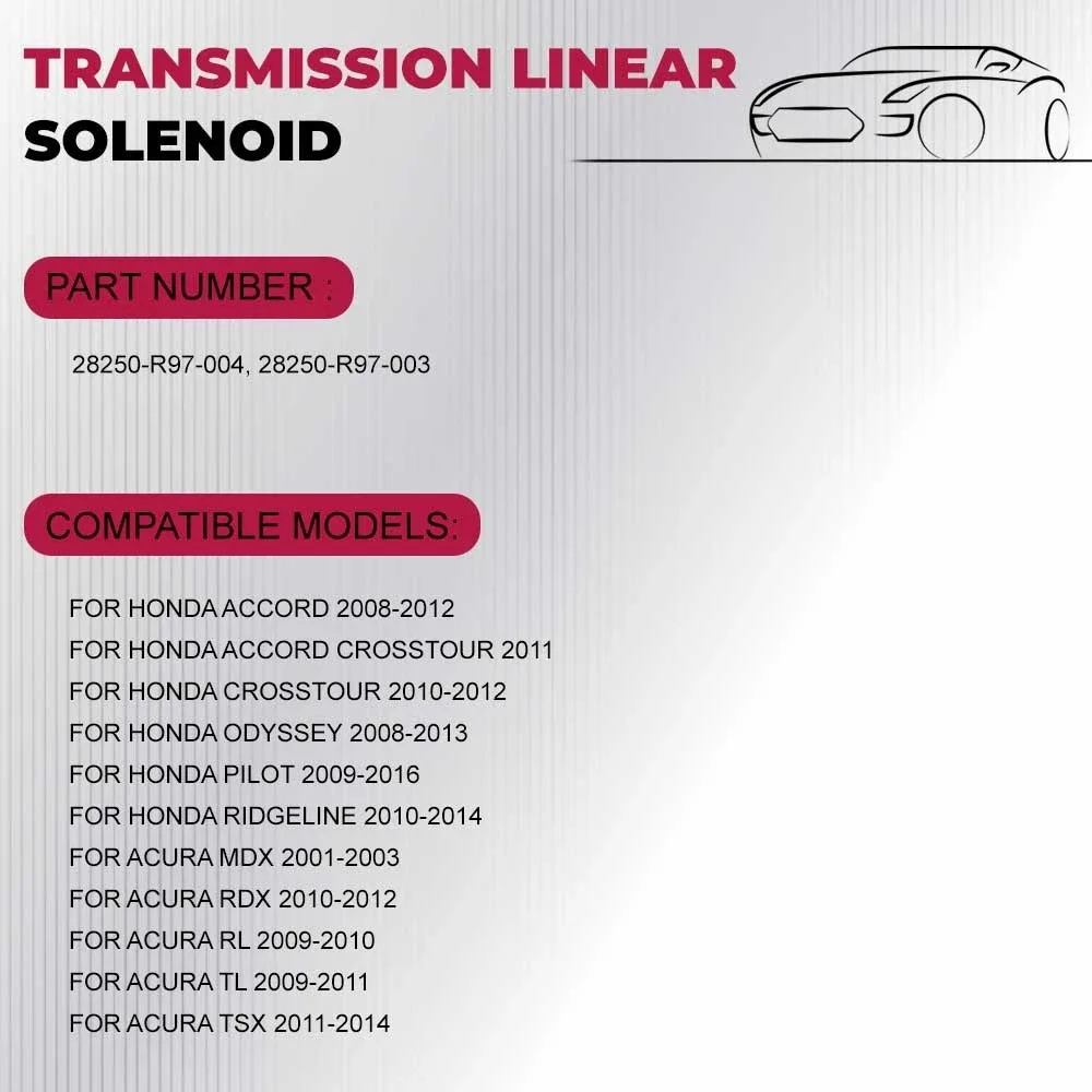 2009-2015 Pilot / 2010-2014 Ridgeline Dual Line Shift Solenoid 28250-R97-004 image 3