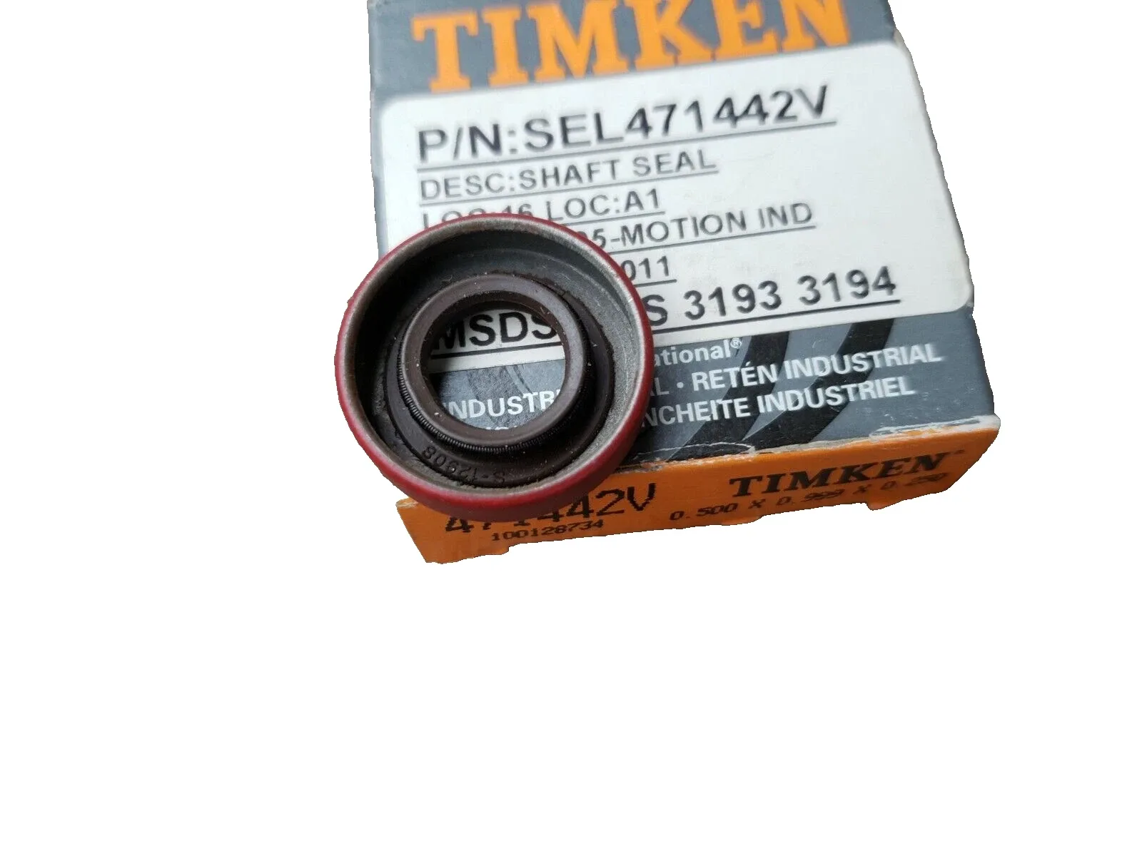 Timken Output Shaft Seal SEL471442V (3193/3194) 0.500 x 0.999 x 0.250
