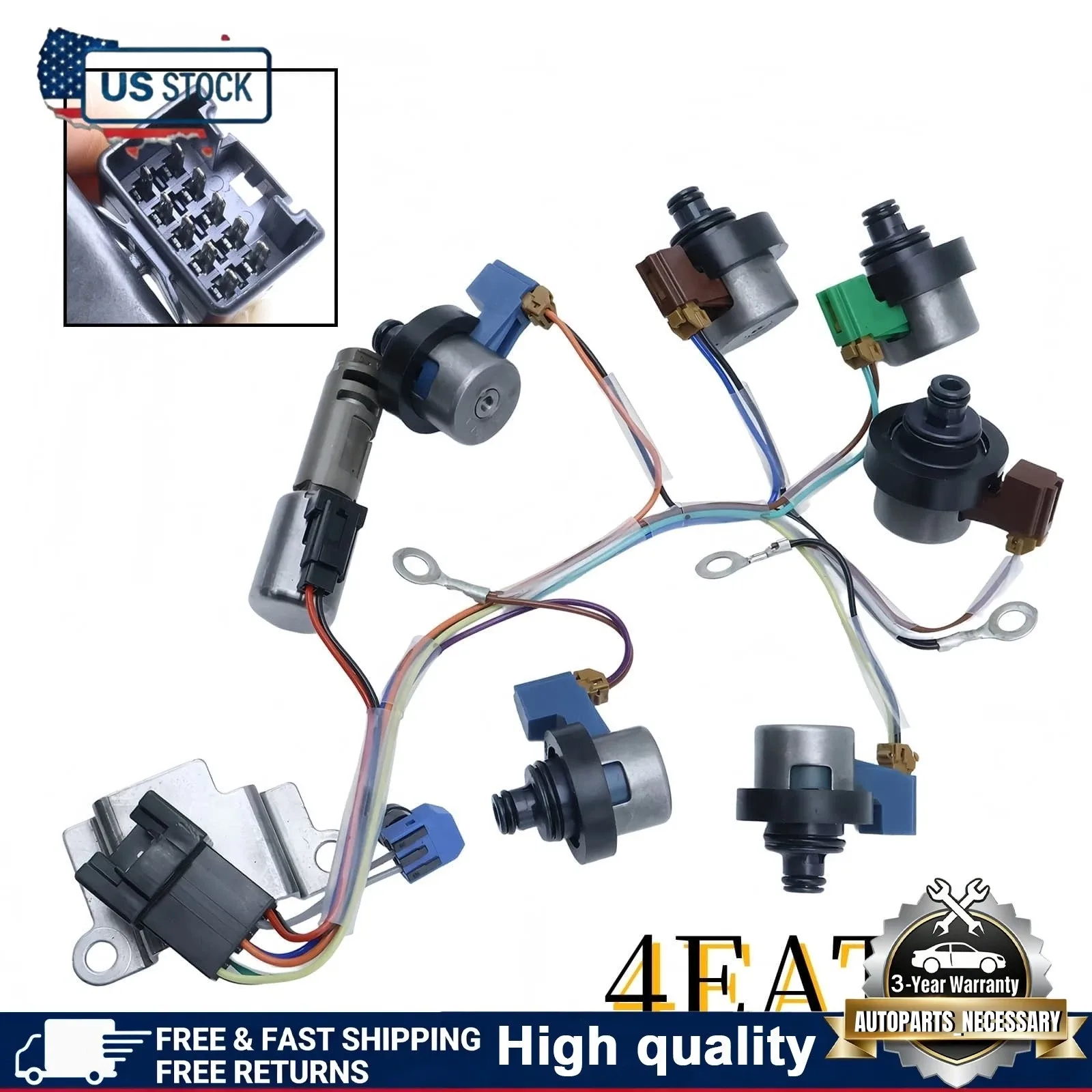 4EAT For 2001-2010 Subaru Solenoid Forester Transmission Shift Solenoid Kit 2.5L image 2