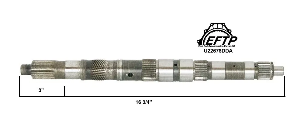 Dodge - Chrysler - A727/TF8 2wd output shaft 16-3/4" OAL 1976-On 1st style