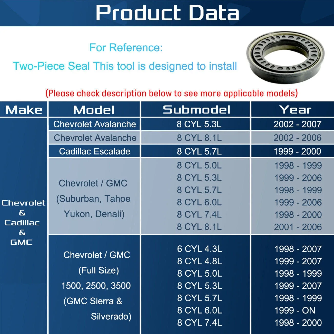 Adapt-A-Case Front Output Seal Driver Install Tool For GM NP246/261/263 TM109RAC image 3