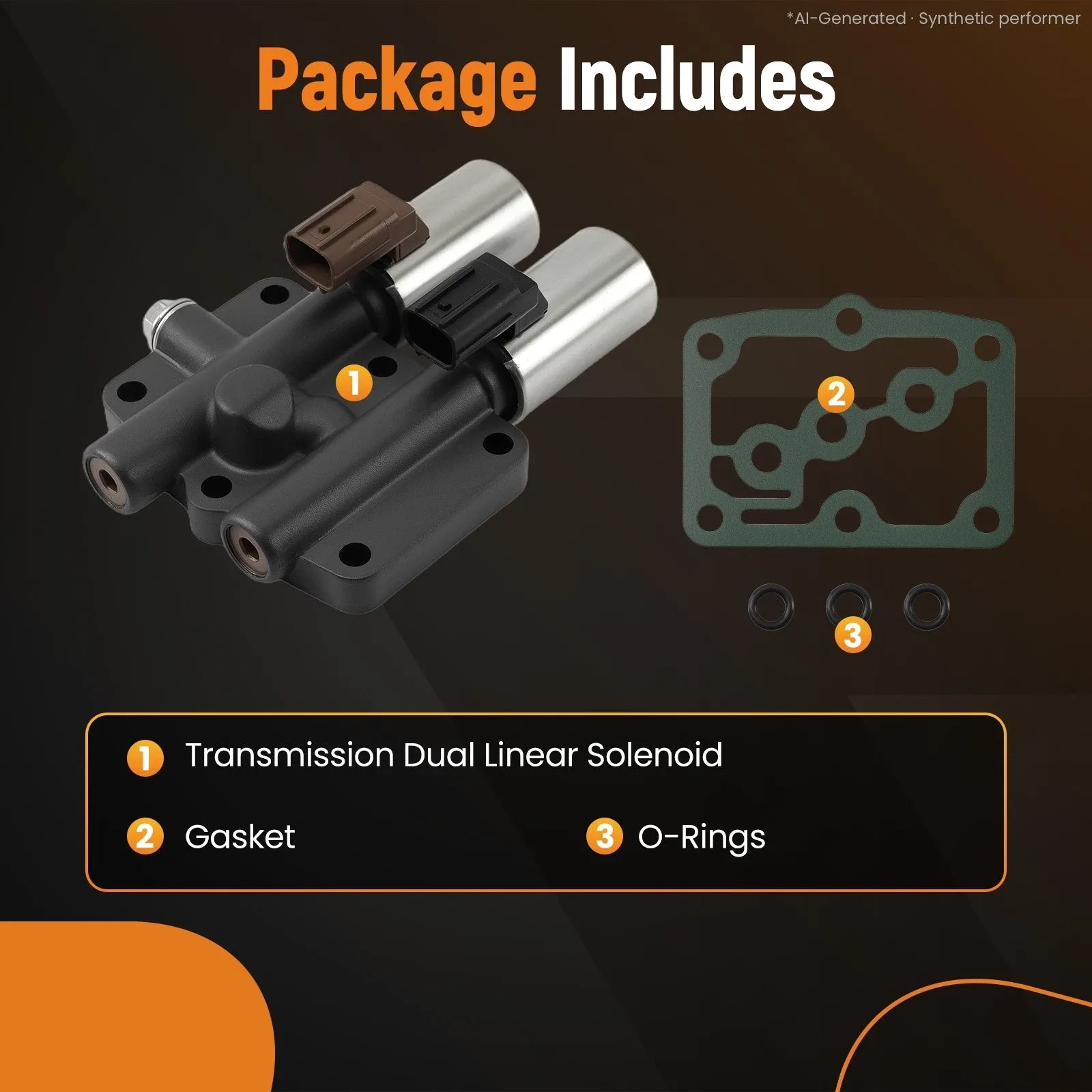 Dual Linear Transmission Solenoid w/ Gasket for Honda Accord Odyssey Prelude image 2