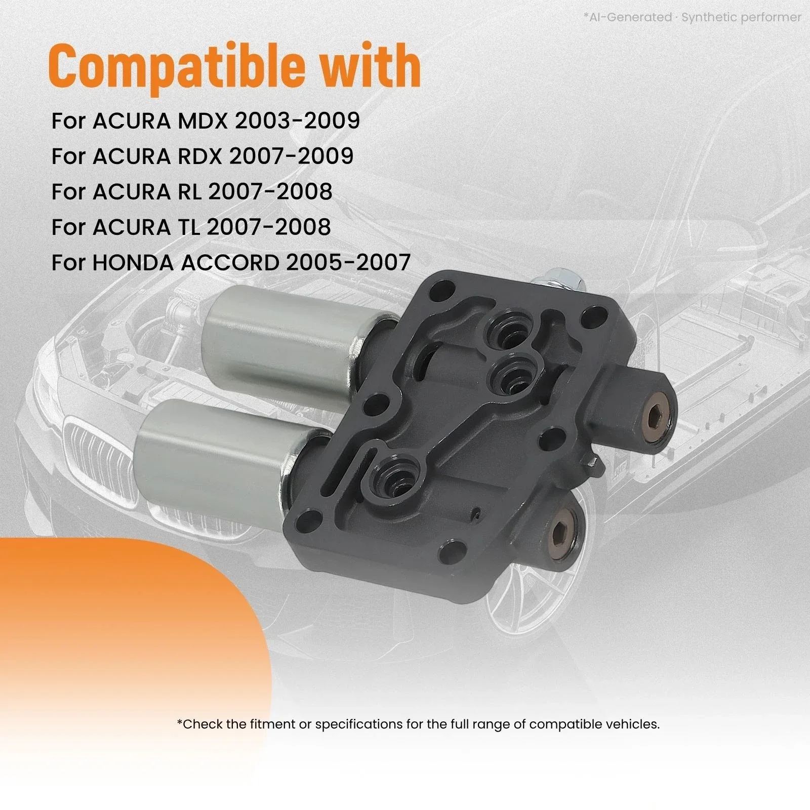 ACURA/HONDA Dual Linear Shift Solenoid & Gasket 28250-RDK014 (BIUEV3) image 3