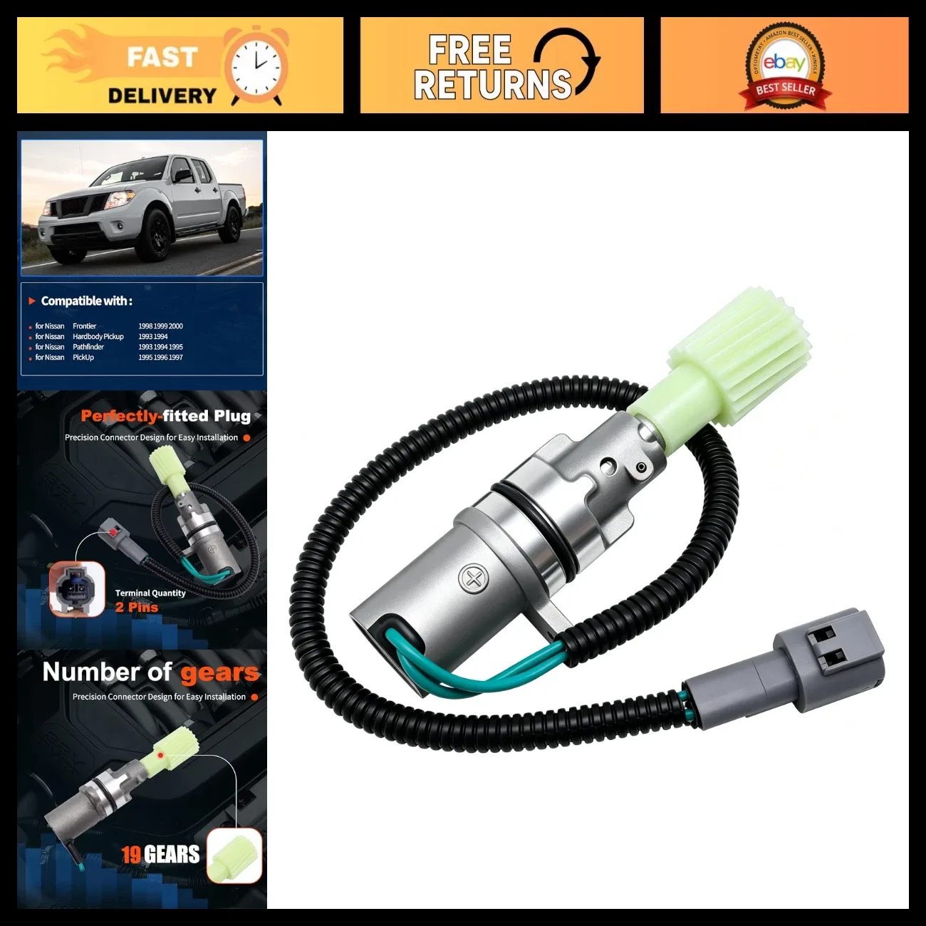 Transmission Speed Sensor Replacement SC64 32702-74P19 | High-Performance Auto P