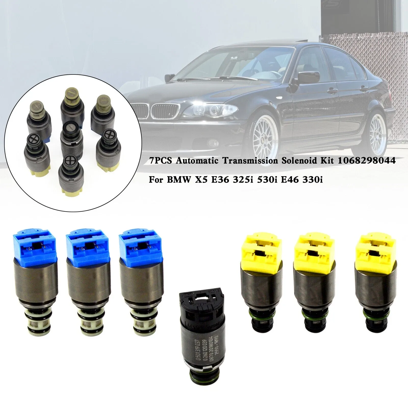 7Pcs Auto Transmission Solenoid Valves Kits For 6HP19 6HP26 6HP32 1068298044 US image 2