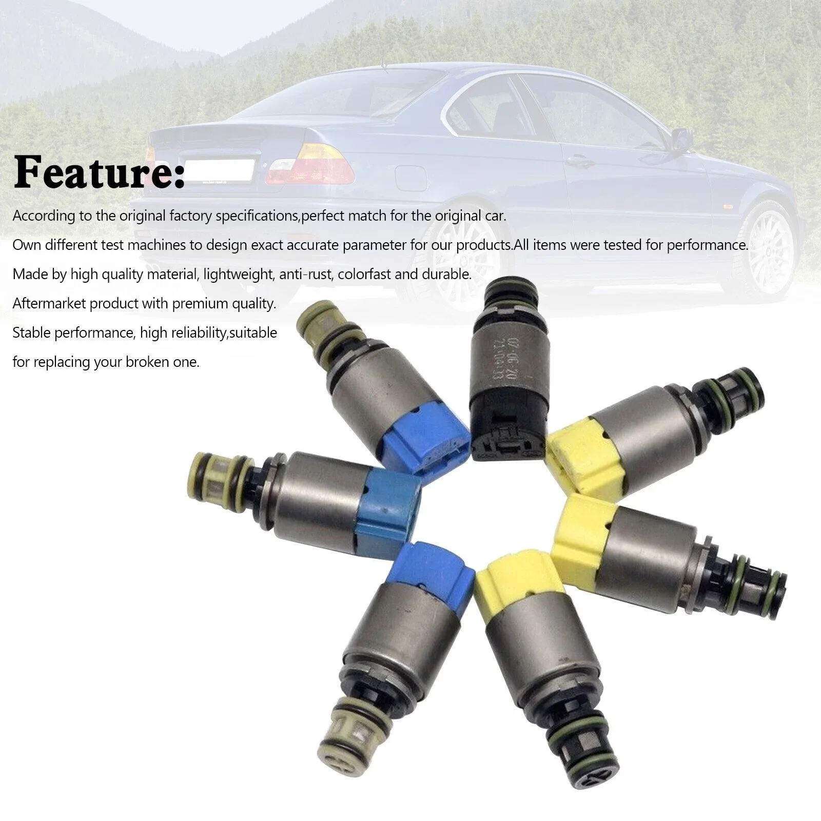 7Pcs Auto Transmission Solenoid Valves Kits For 6HP19 6HP26 6HP32 1068298044 US image 3