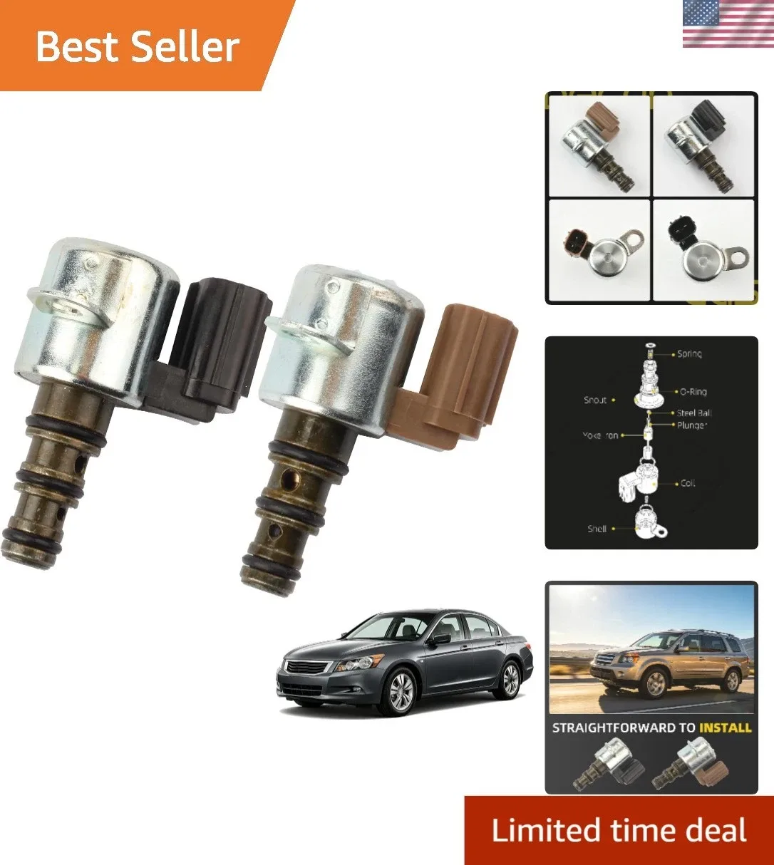 28400-P6H-013 Shift Solenoid Compatible with Honda Accord 97-02