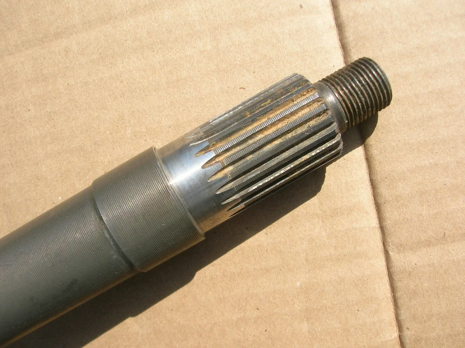 1956-1961 Iron Torqueflite output shaft.# D-1636354.For bearing type ext housing image 2