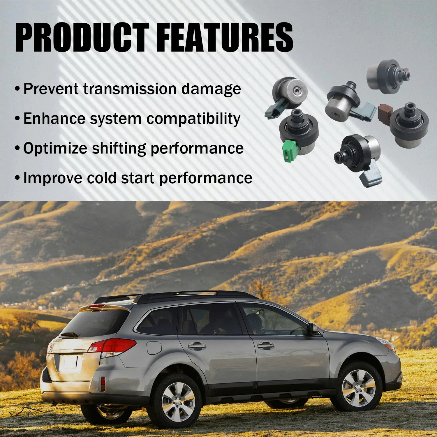 6PCS Transmission Shift Solenoids for Subaru Forester / Outback 2.5L 4EAT image 2