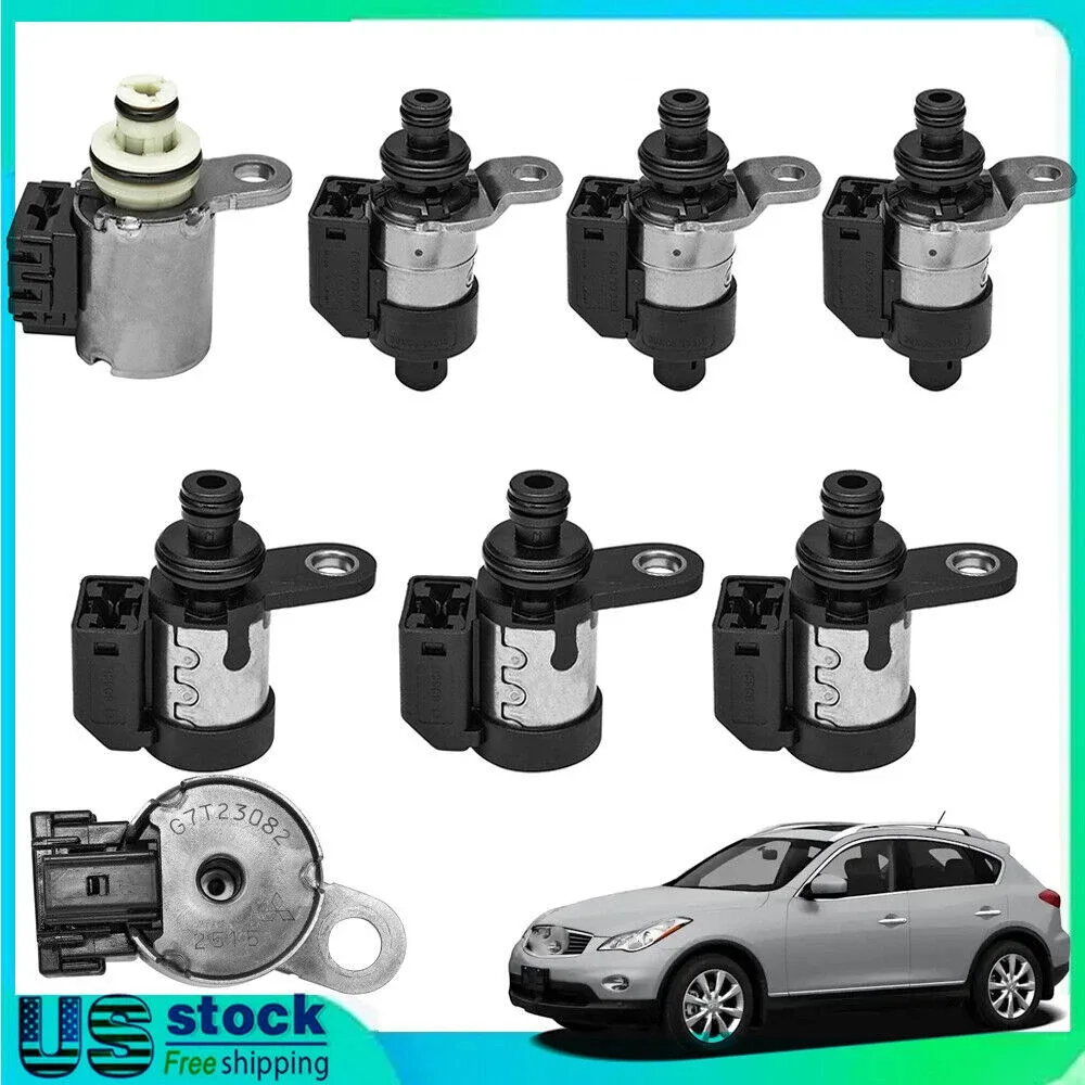 7X For Nissan/Datsun Hyundai Infiniti 02-ON RE5R05A A5SR1/2 Shift Solenoids Kit