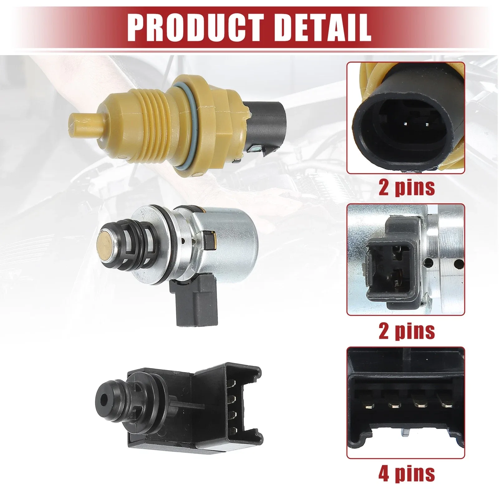 Pack of 7 For Dodge for Ram 1500  2500 3500 00-06 Transmission Shift Solenoid image 3