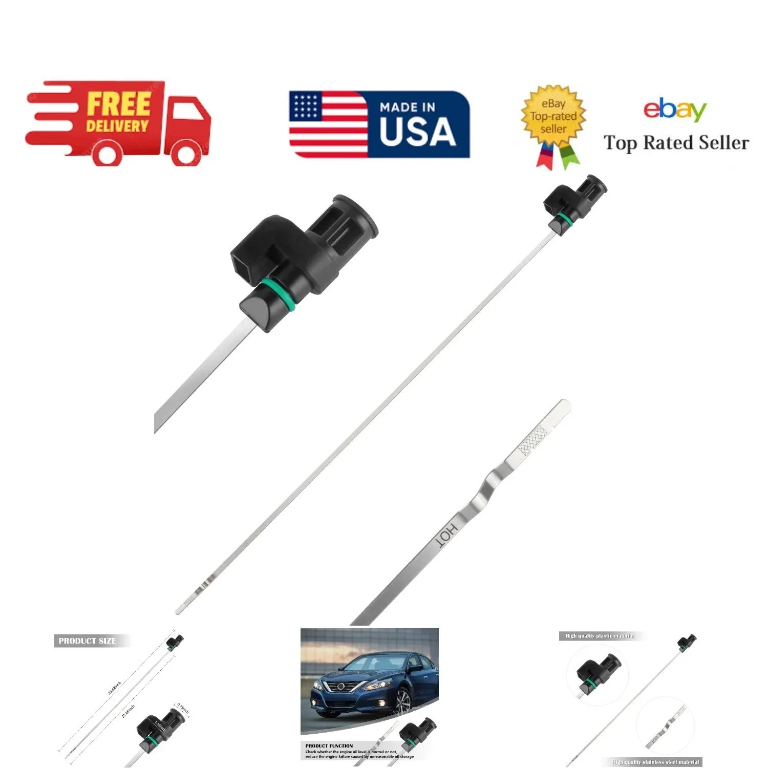 Car Transmission Dipstick,CVT Transmission Fluid Dipstick Compatible with Nis...