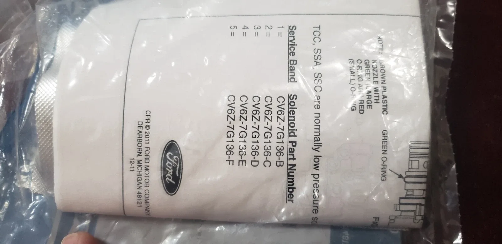 2012-2021 Ford 6F Automatic Transmission Electronic Pressure Control Solenoid CV6Z-7G136-E image 4