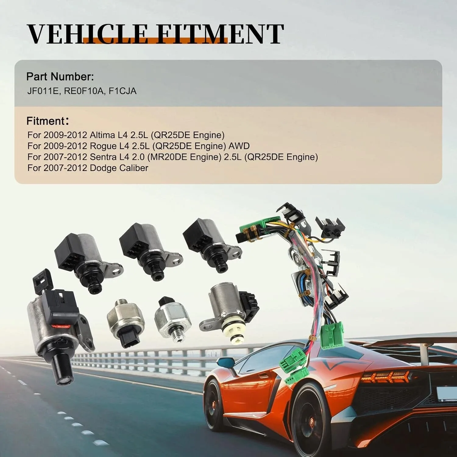 CVT JF011E/RE0F10A/F1CJA Valve Body Solenoid Kit For 07+ Nissan 33446-JF011 2.5L image 2