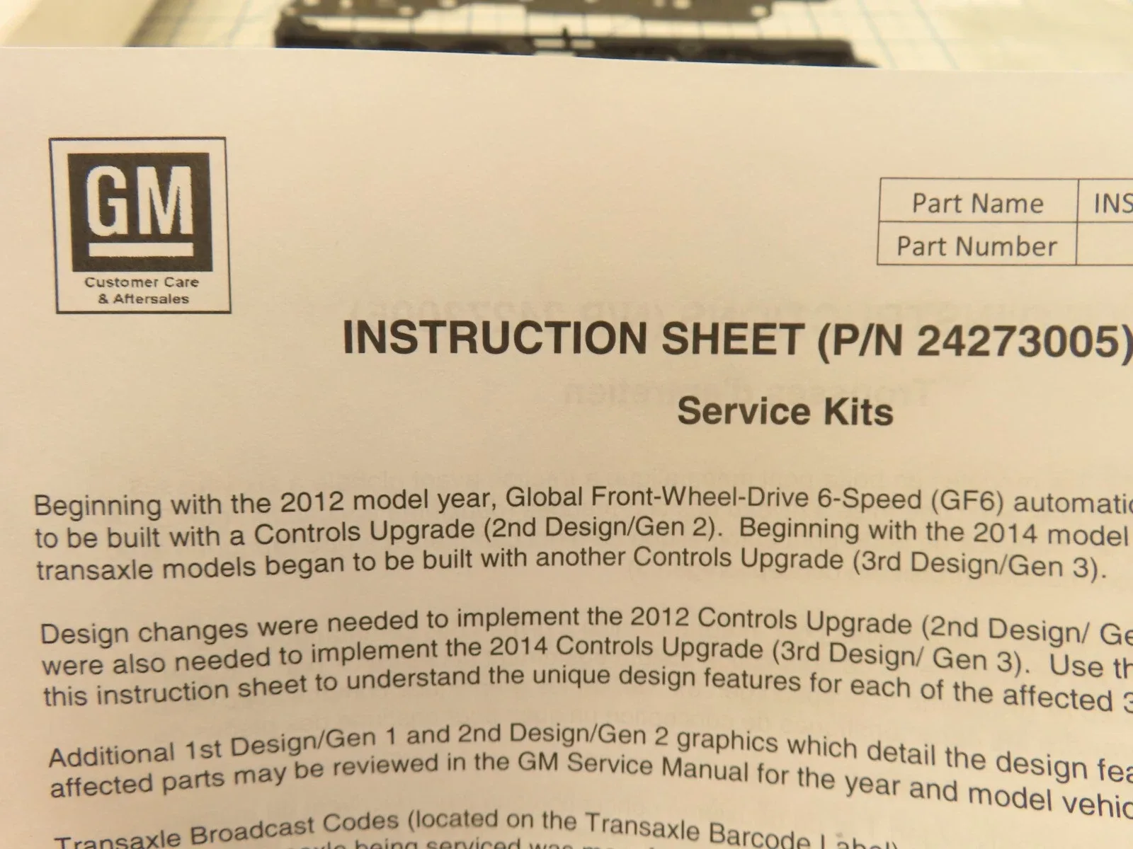 GM 24042856 Transmission Valve Body Repair Kit (OEM) image 2