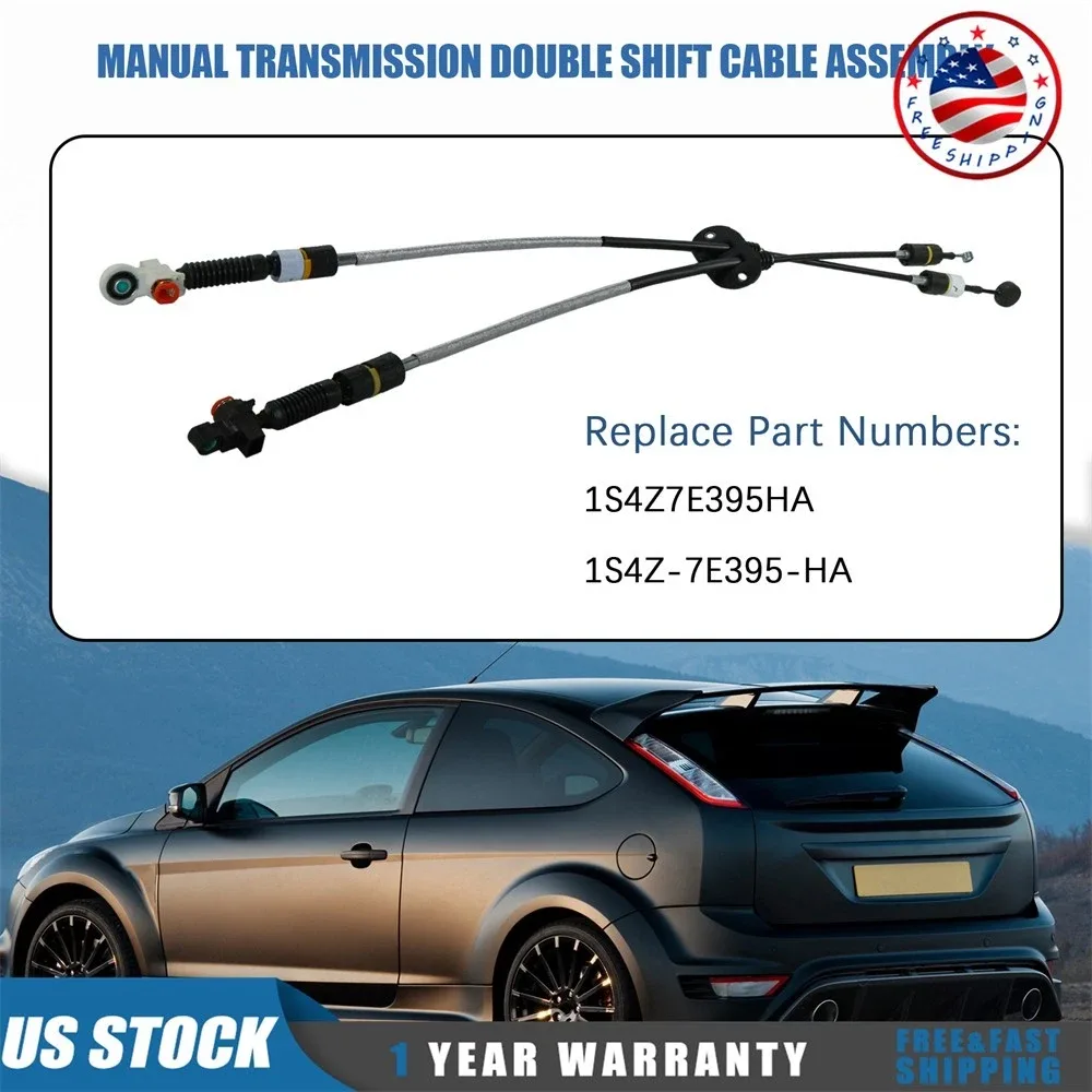 NEW Manual Transmission Double Shift Cable Assembly 1S4Z7E395HA For Ford Focus image 4