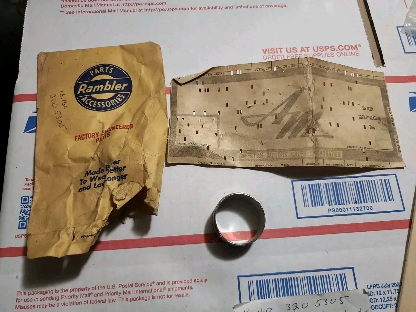 NOS AMC 1967-71  BUSHING, A/T OUTPUT SHAFT AMERICAN MOTORS # 3205305 OEM