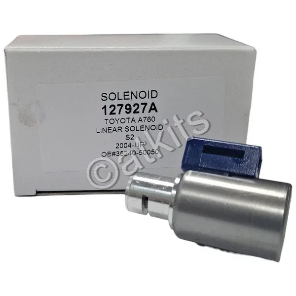 LINEAR S2 SOLENOID FOR TOYOTA A760, A960, AB60E/F. BLUE CONN. OEM# 35240-50050
