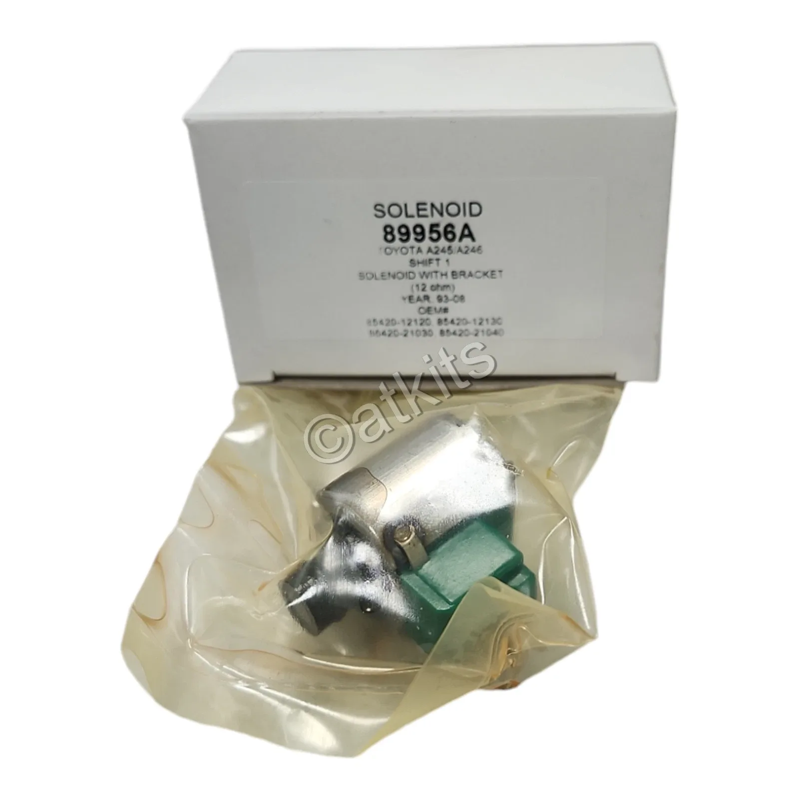 SHIFT SOLENOID FOR TOYOTA A245, A246. IND: 89956A. OEM# 85420-12120, +