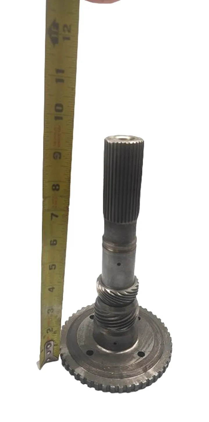 .TH400 OUTPUT SHAFT, 2WD 4X4, 9" LONG,O-RING GROOVE,BOLTON YOKE USES METAL SPEDO
