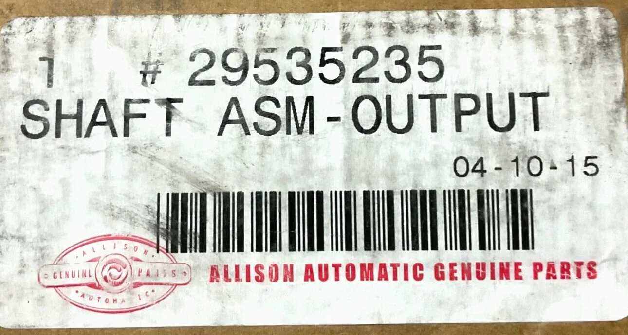 GENUINE New Allison OUTPUT SHAFT 29535235 HD4560P