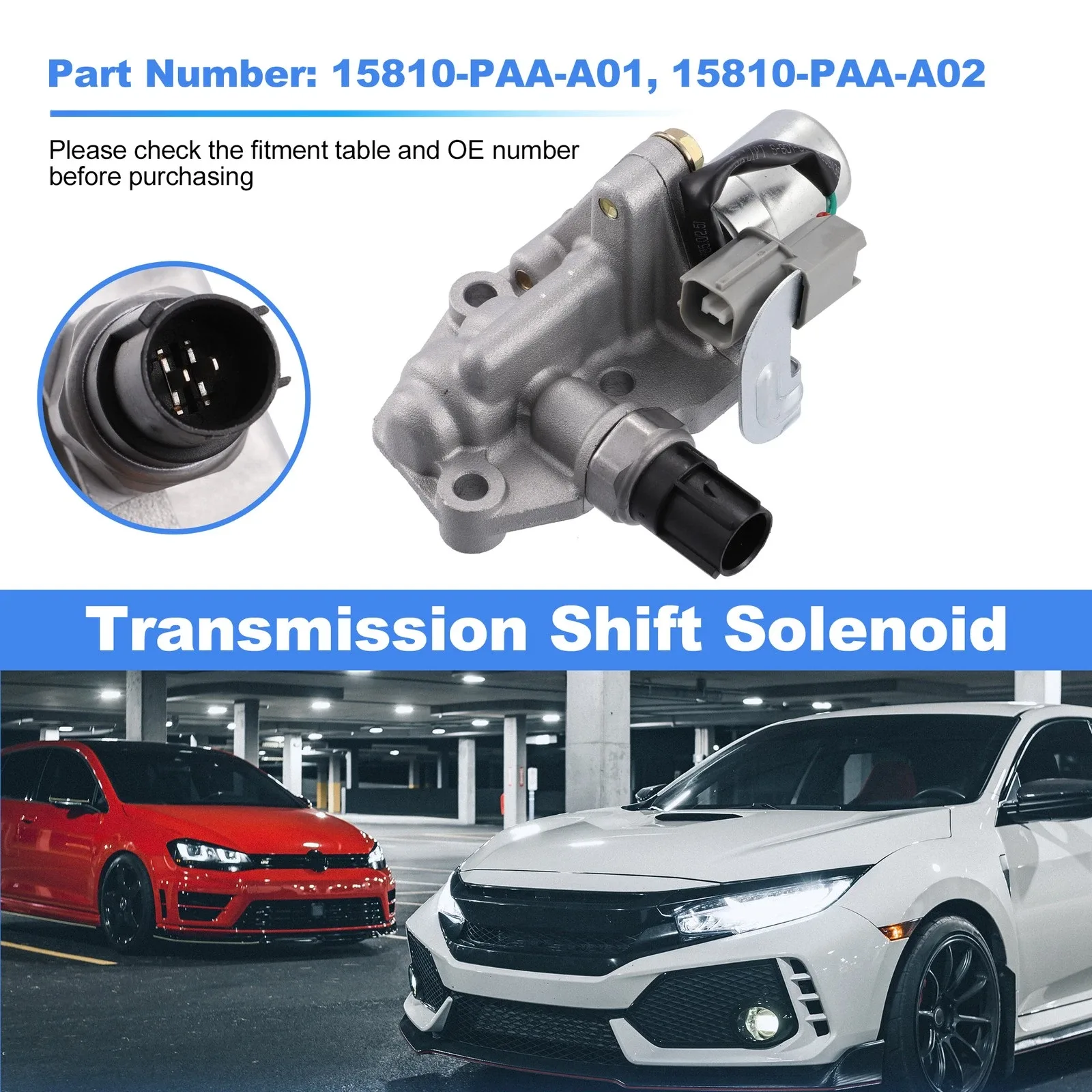 15810-PAA-A01 Transmission Shift Solenoid for Honda Accord 1998-2002 image 2