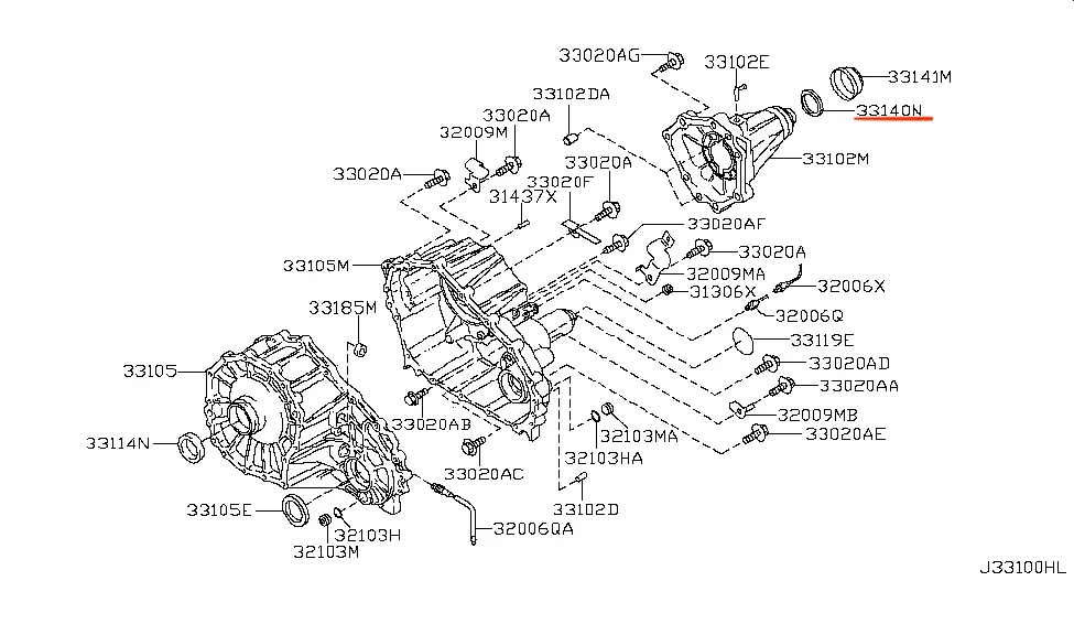 GENUINE OEM Transfer Case Output Shaft Rear Extension Oil Seal (33140-7S110) image 3