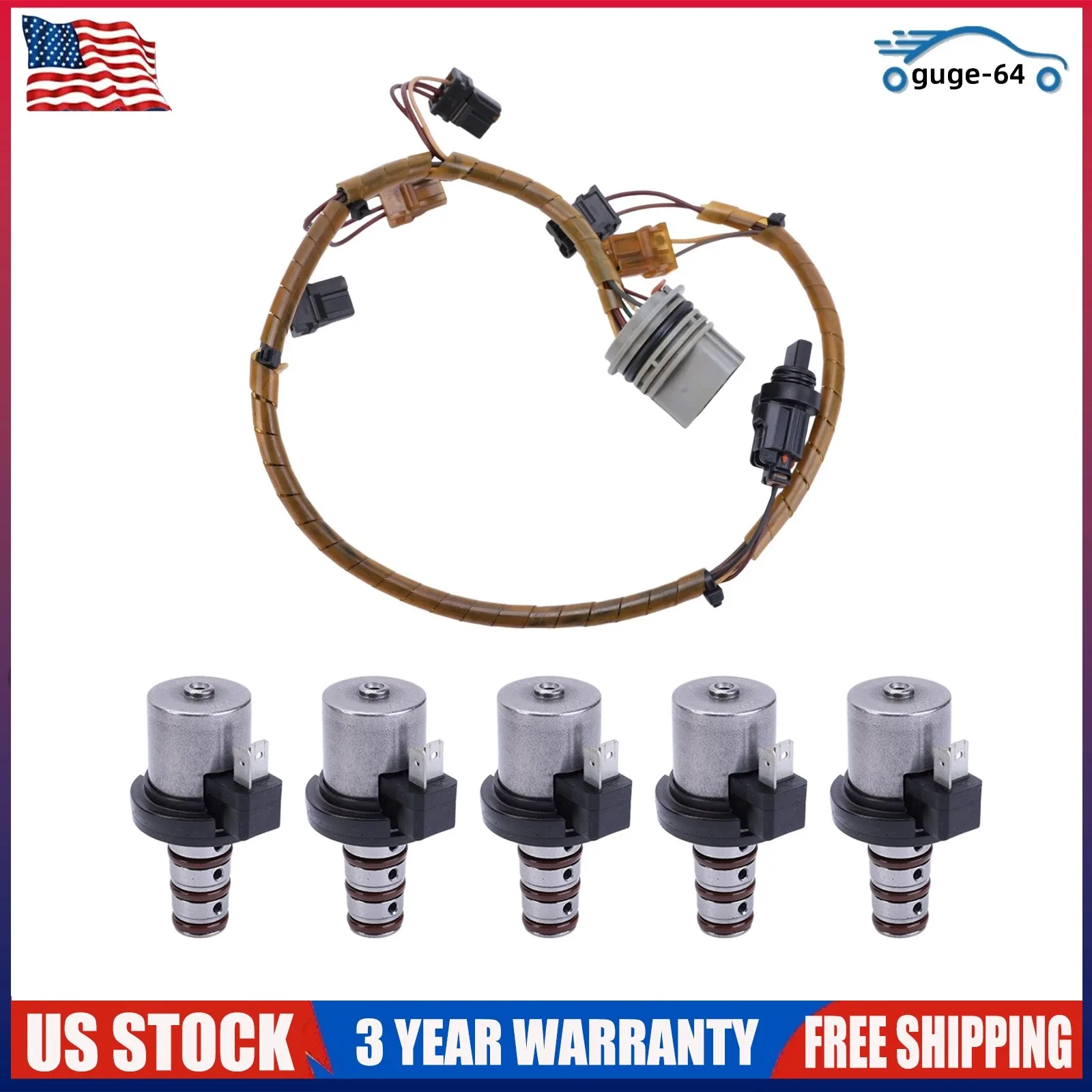 Transmission Shift Solenoid Kit with Harness — F4A41 F4A42 F4A51
