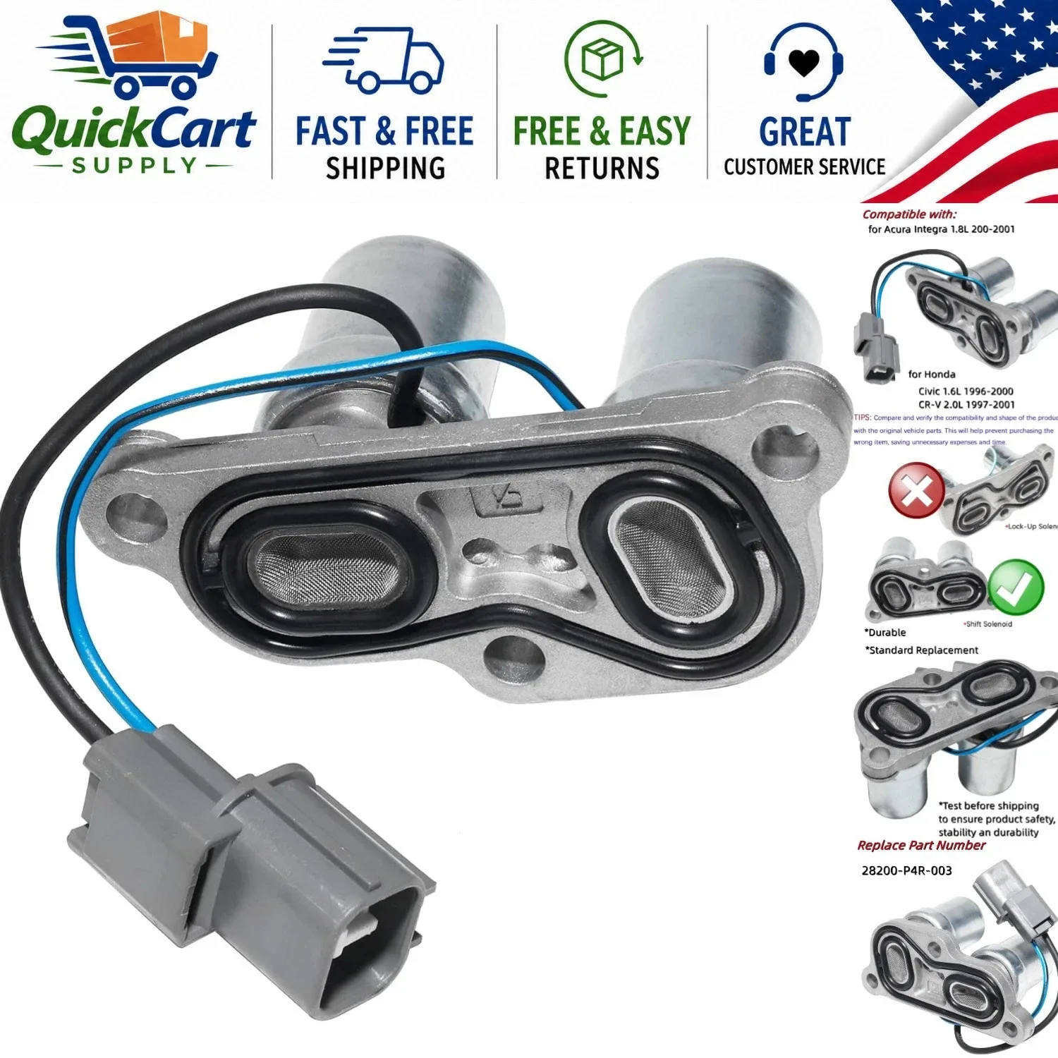 Durable Shift Control Solenoid for Honda Civic CR-V Integra – Easy Installation