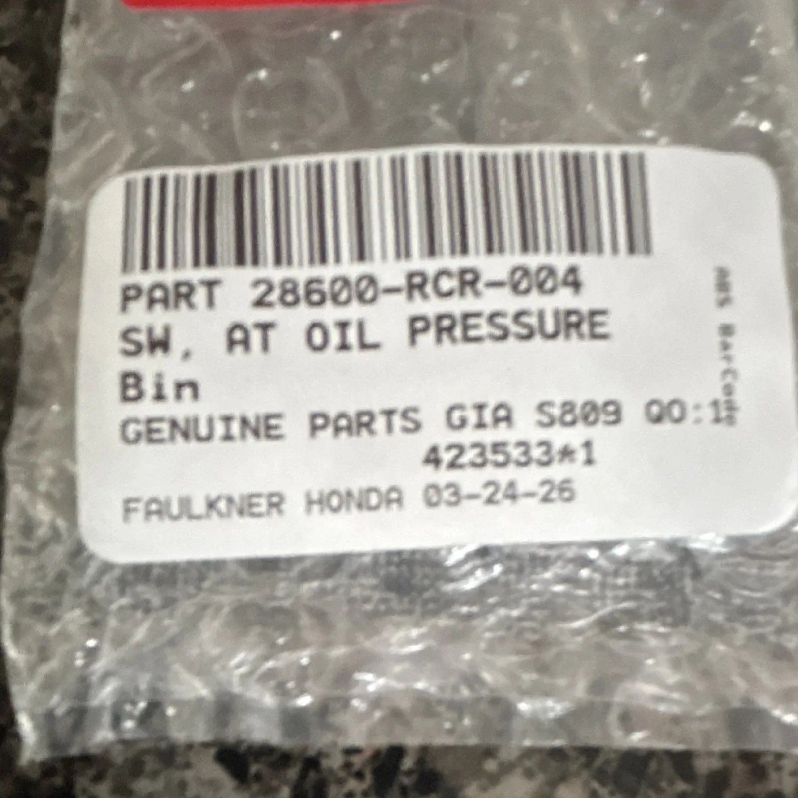 2006-2011 Honda Automatic Transmission 2nd Clutch Pressure Switch, New image 2