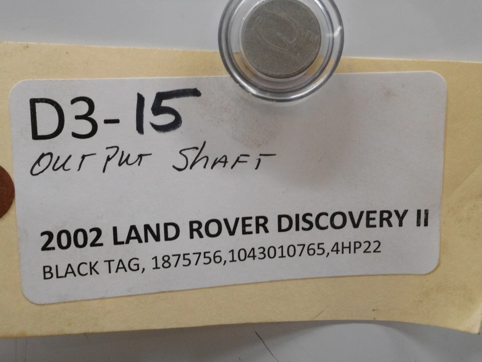 2002 LAND ROVER DISCOVERY II OUTPUT SHAFT image 3