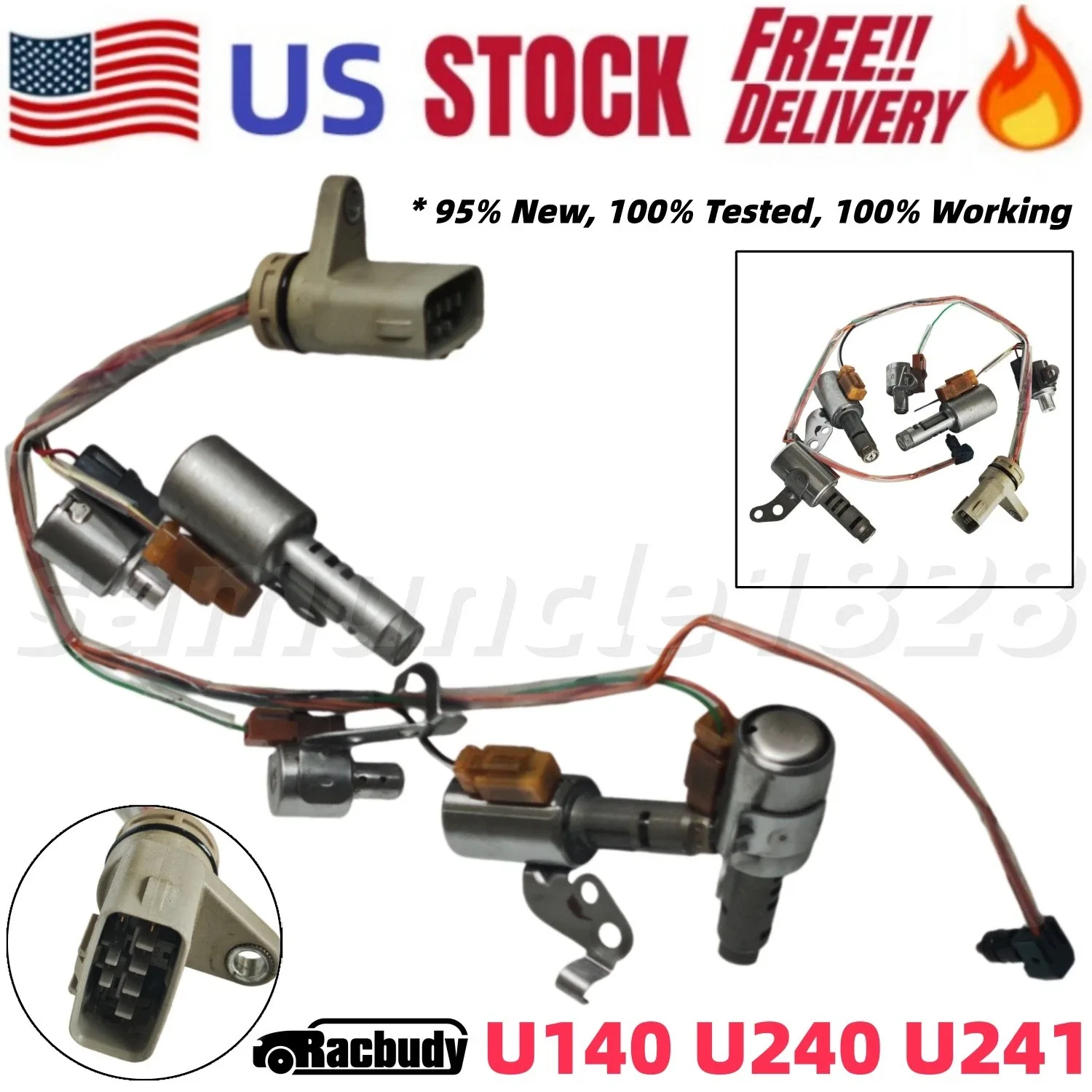 Transmission Solenoid Kit U140 U240 U241 for 99-05 Toyota Highlander Lexus ES300