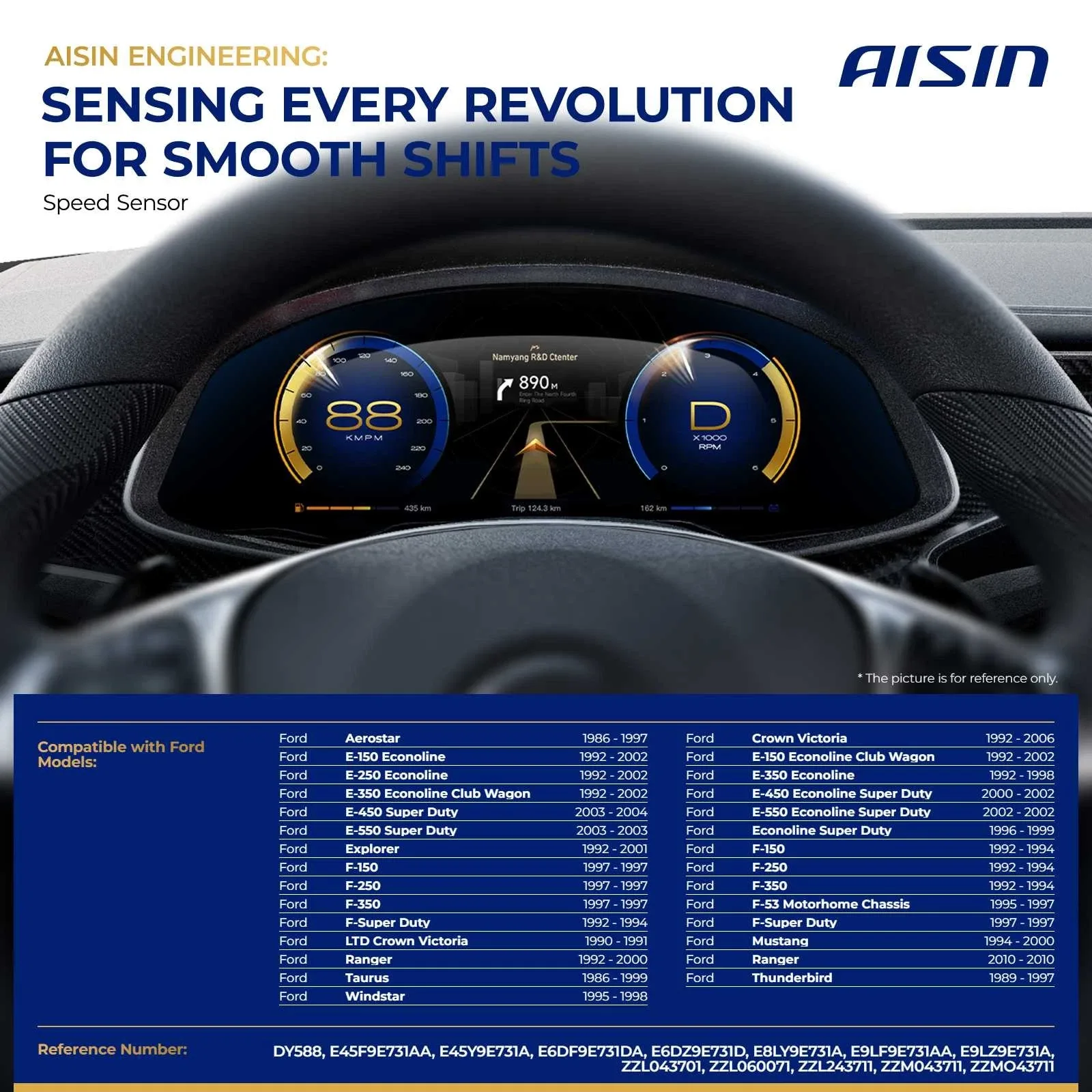 AISIN Auto Transmission Output Speed Sensor for Ford F-150 Explorer 1992-2001 image 2