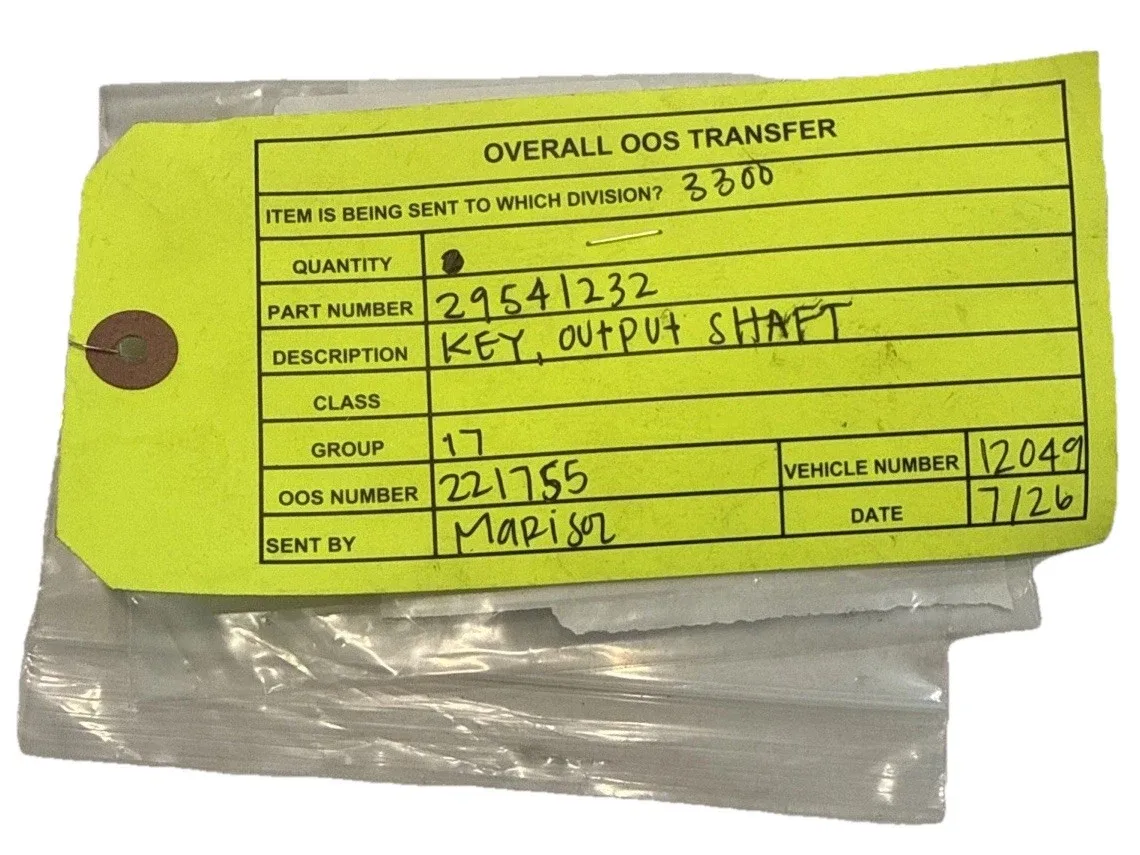 Allison 29541232 Output Shaft Key Genuine OEM New image 2