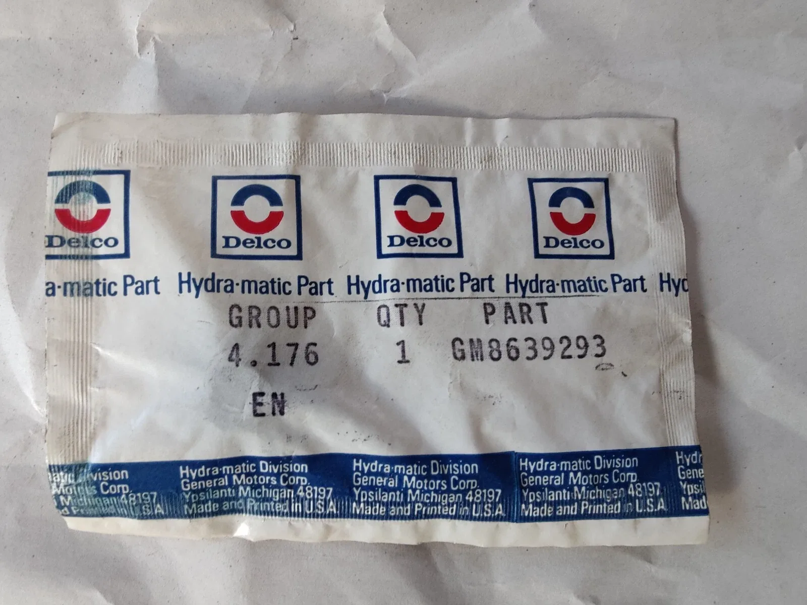 NOS OEM 1982-85 GM Auto Trans output shaft thrust washer 1.98mm Delco 8639293