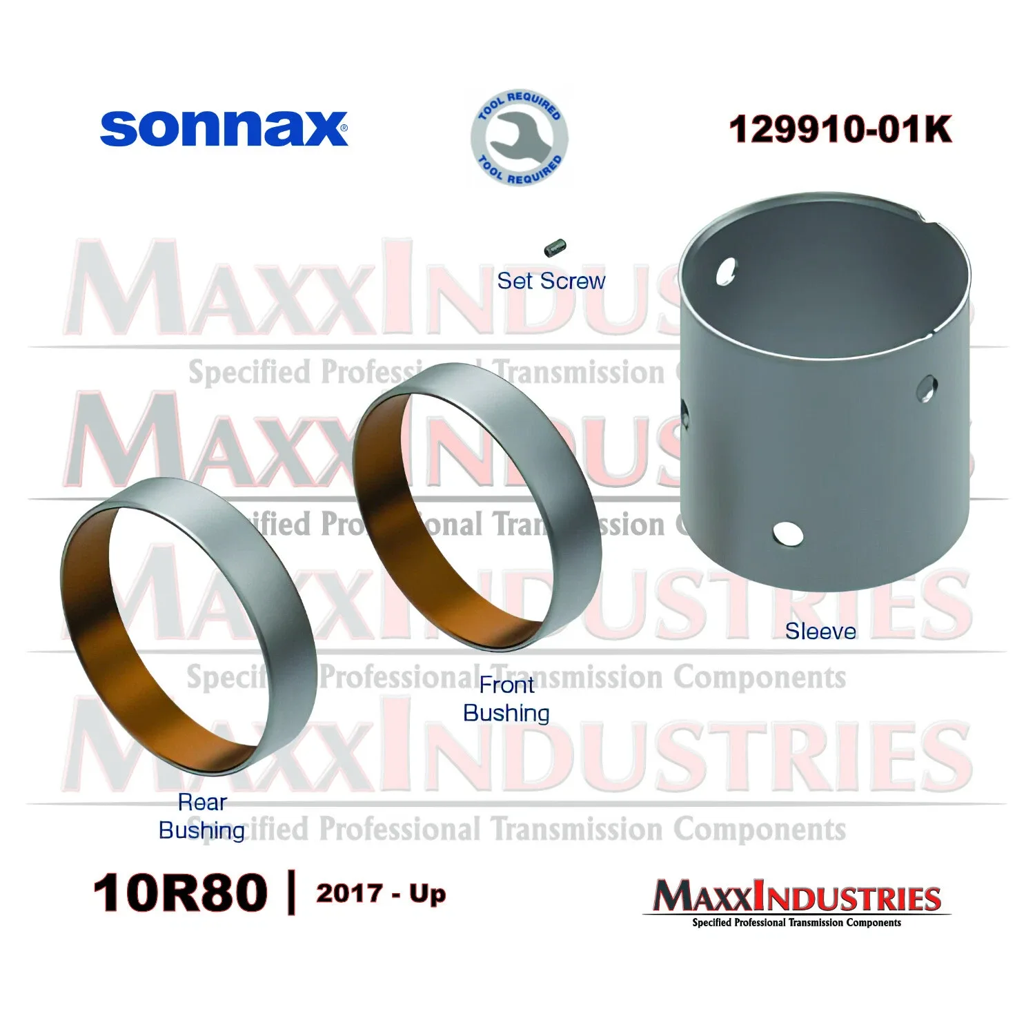 10R80 Transmission C-D-F Clutch Drum Saver Kit Sonnax 129910-01K Sleeve Bushings image 2