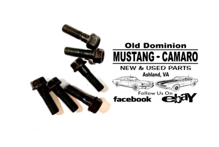 1970-1986 Mustang Automatic C4 Transmission Tailshaft Housing Bolts - Set of 6