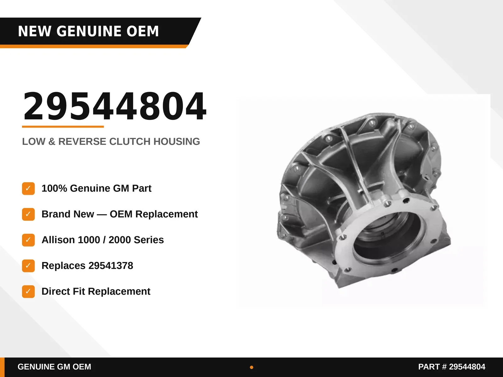 🟢OEM GM Allison 1000 Low Reverse Clutch Housing 29544804 Silverado Sierra 2500 image 2