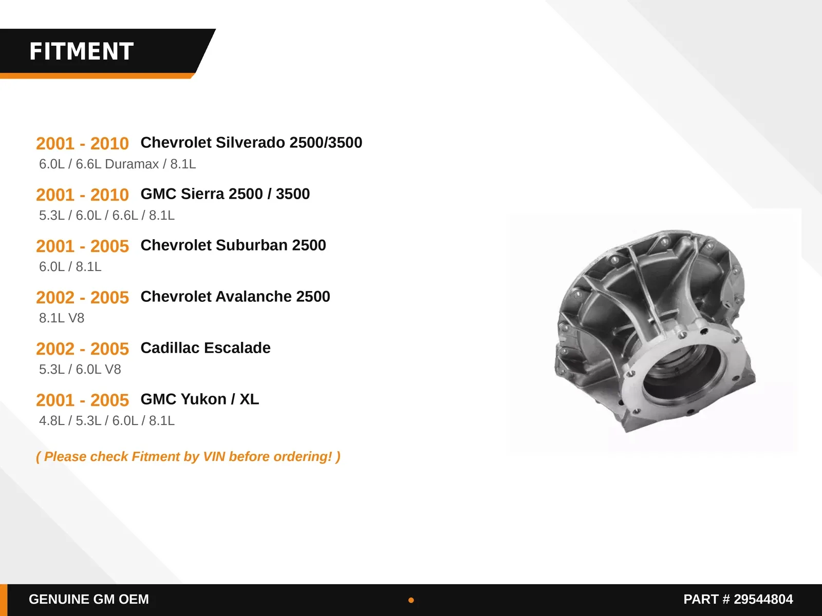 🟢OEM GM Allison 1000 Low Reverse Clutch Housing 29544804 Silverado Sierra 2500 image 3