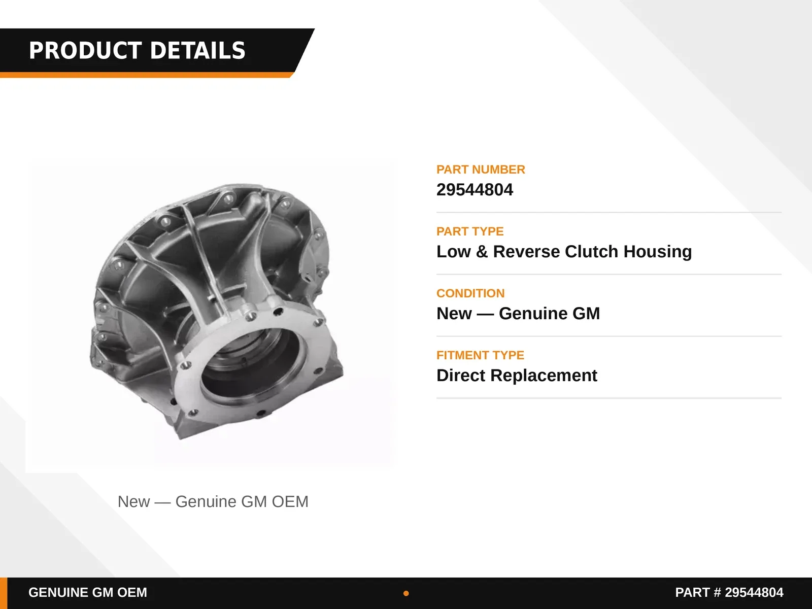 🟢OEM GM Allison 1000 Low Reverse Clutch Housing 29544804 Silverado Sierra 2500