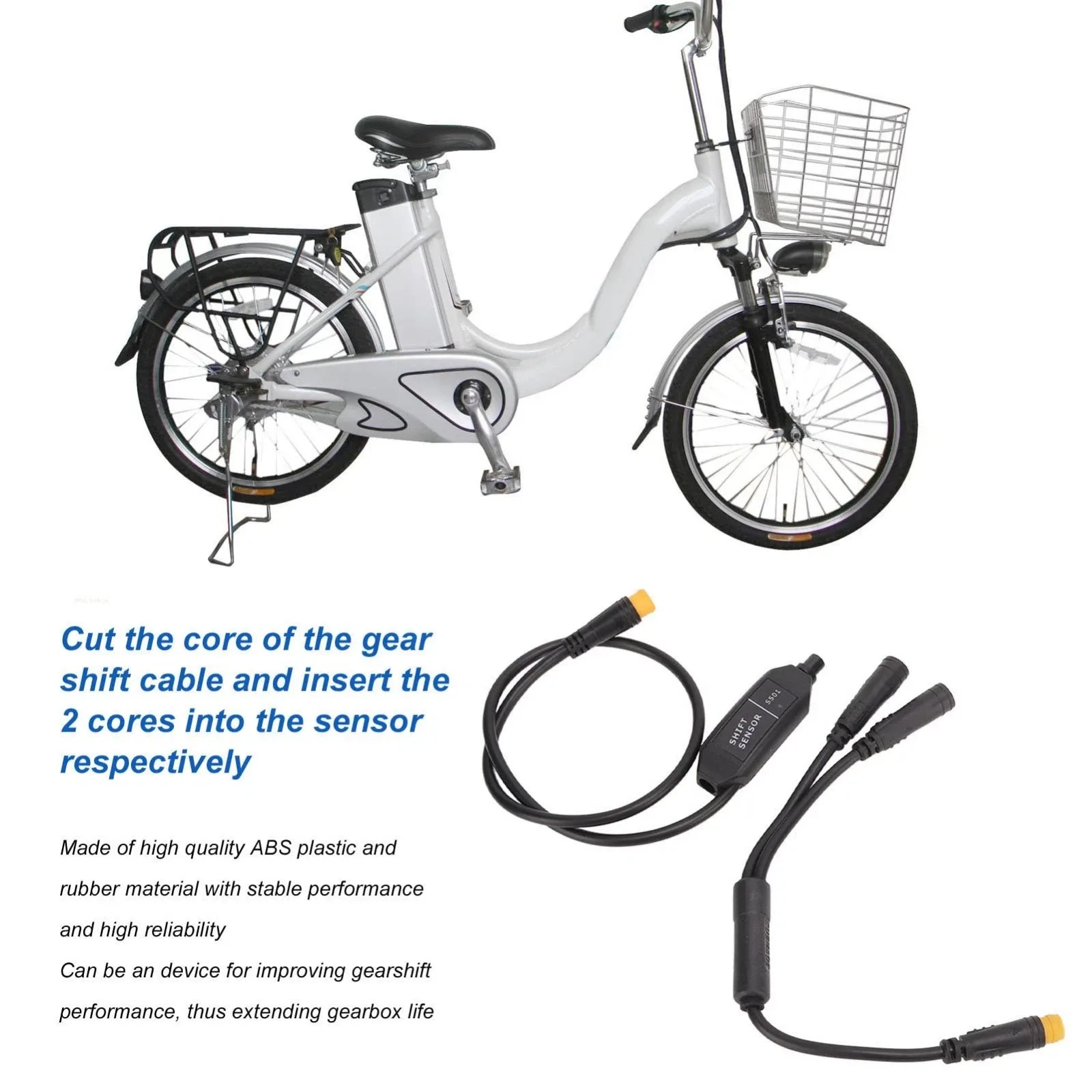 Gear Shift Sensor Connector Cable with 1T2 Brake Splitter for Bafang Mid Motor image 3