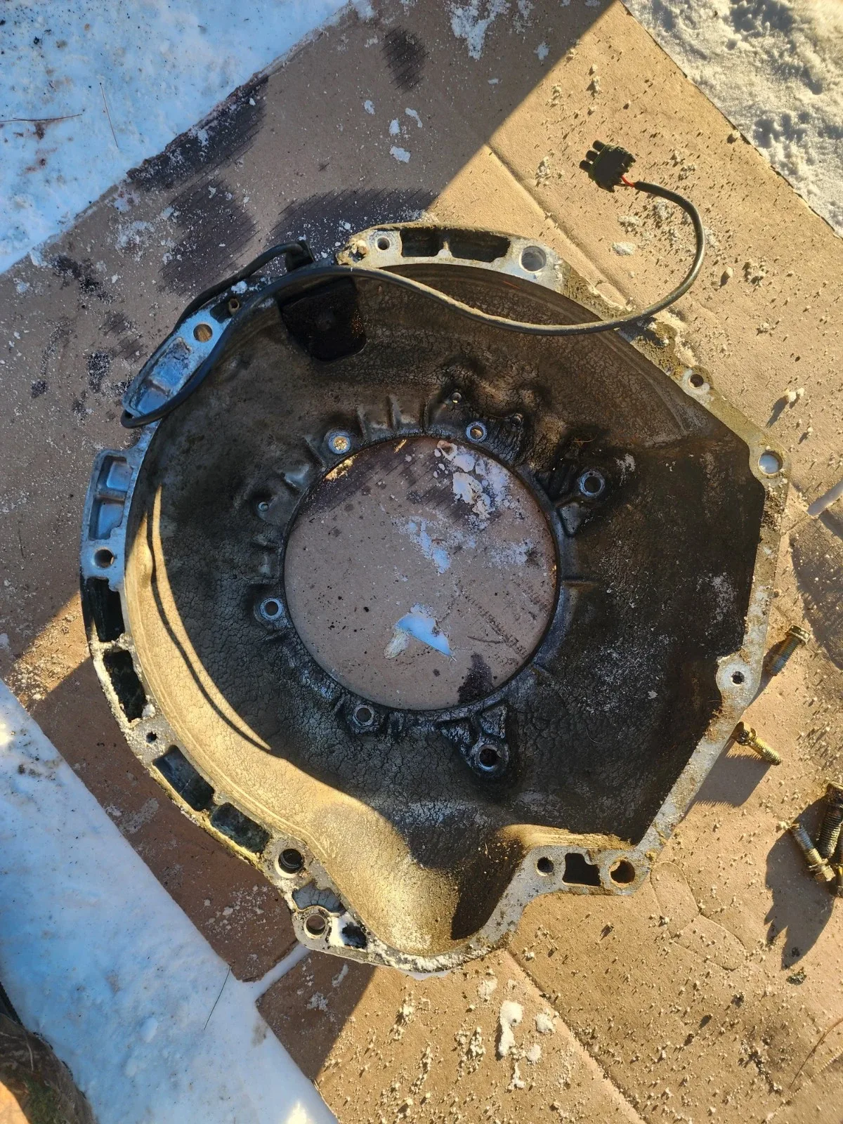 87-01 Jeep Cherokee XJ Comanche MJ AW4 Automatic Trans Bell Housing OEM D19 image 3