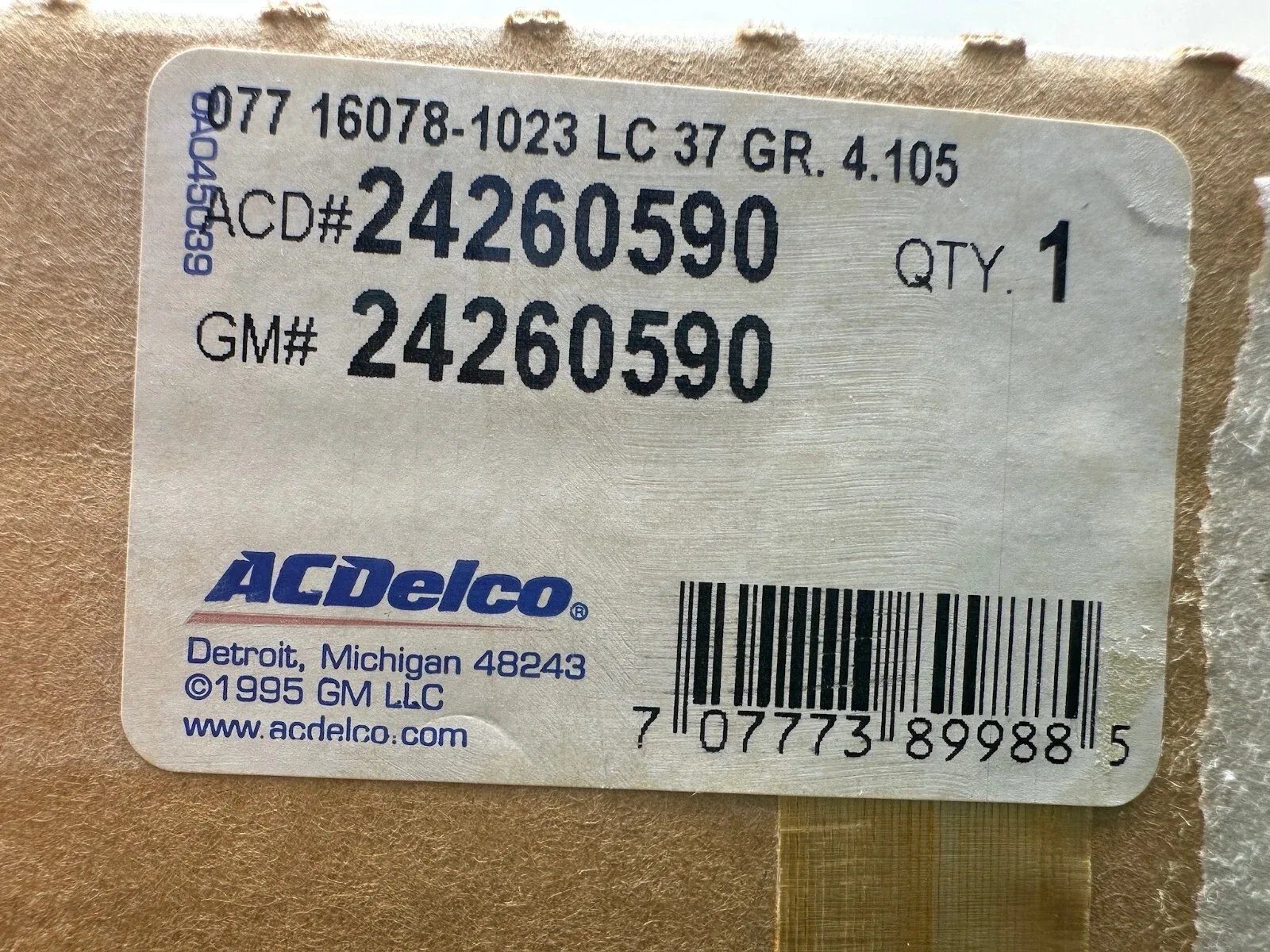 New Genuine OEM GM Automatic Transmission Case Cover - GM 24260590 image 2