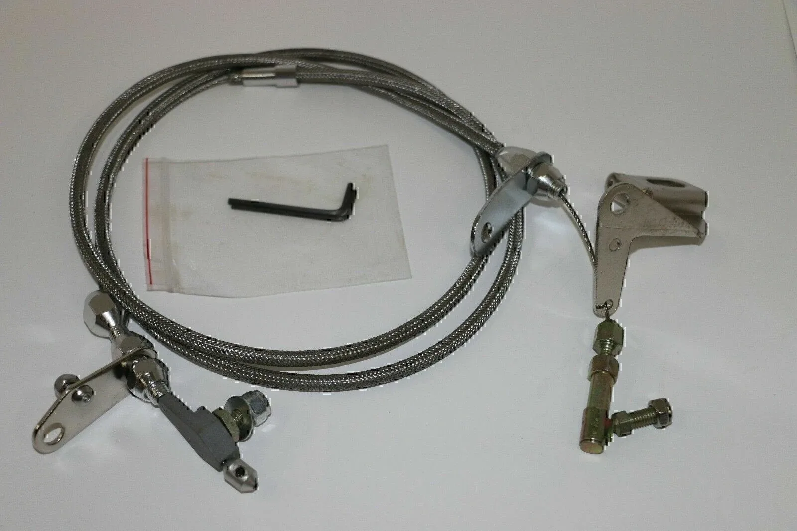 Kickdown Cable Kit Braided Stainless for Chrysler 727 Kickdown Direct Replace image 2
