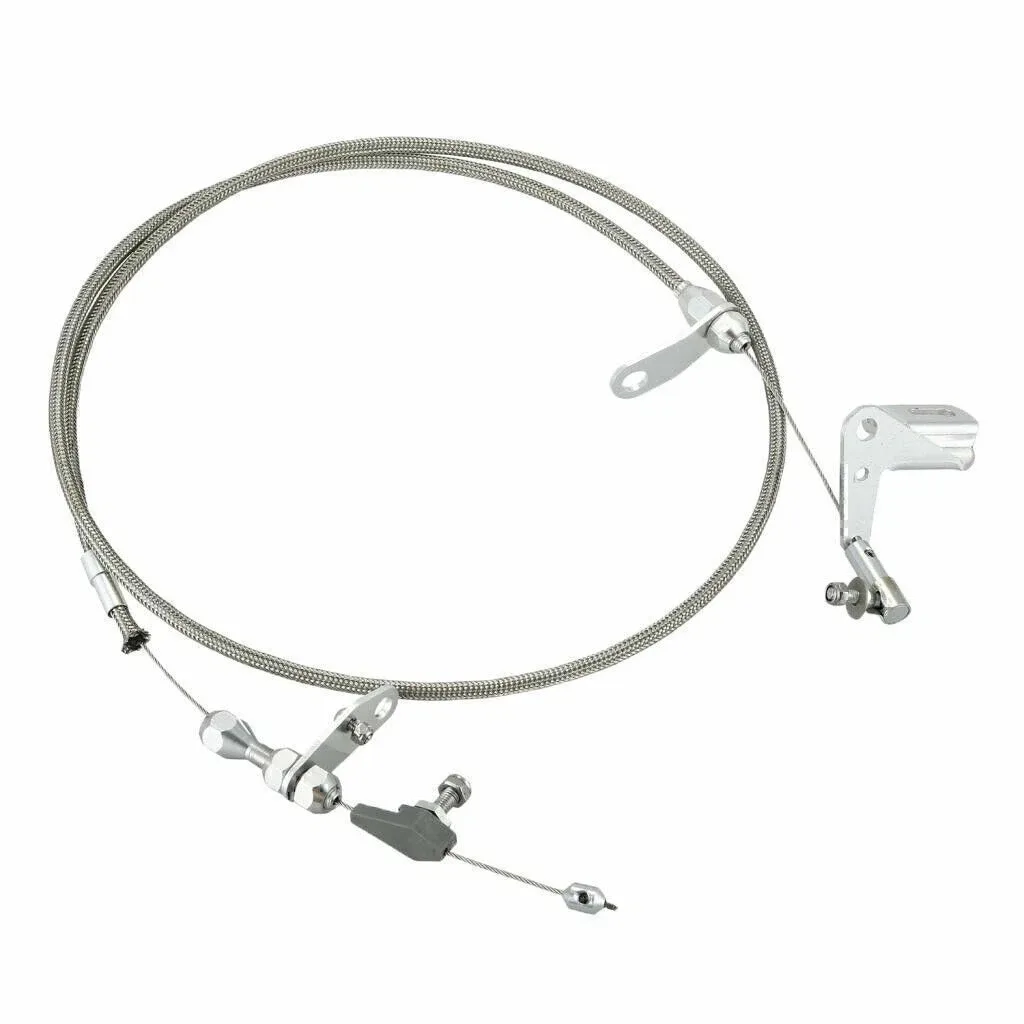 Kickdown Cable Kit Braided Stainless for Chrysler 727 Kickdown Direct Replace image 3