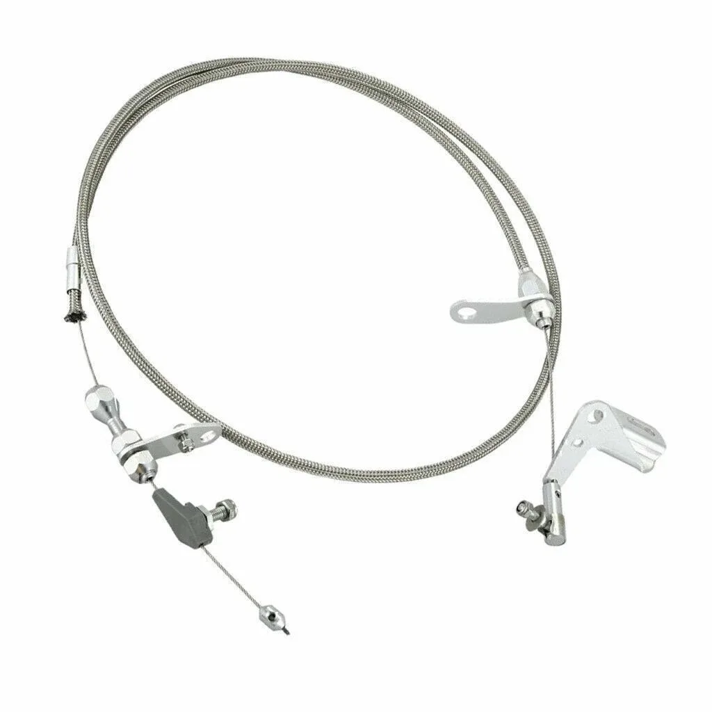 Kickdown Cable Kit Braided Stainless for Chrysler 727 Kickdown Direct Replace image 4