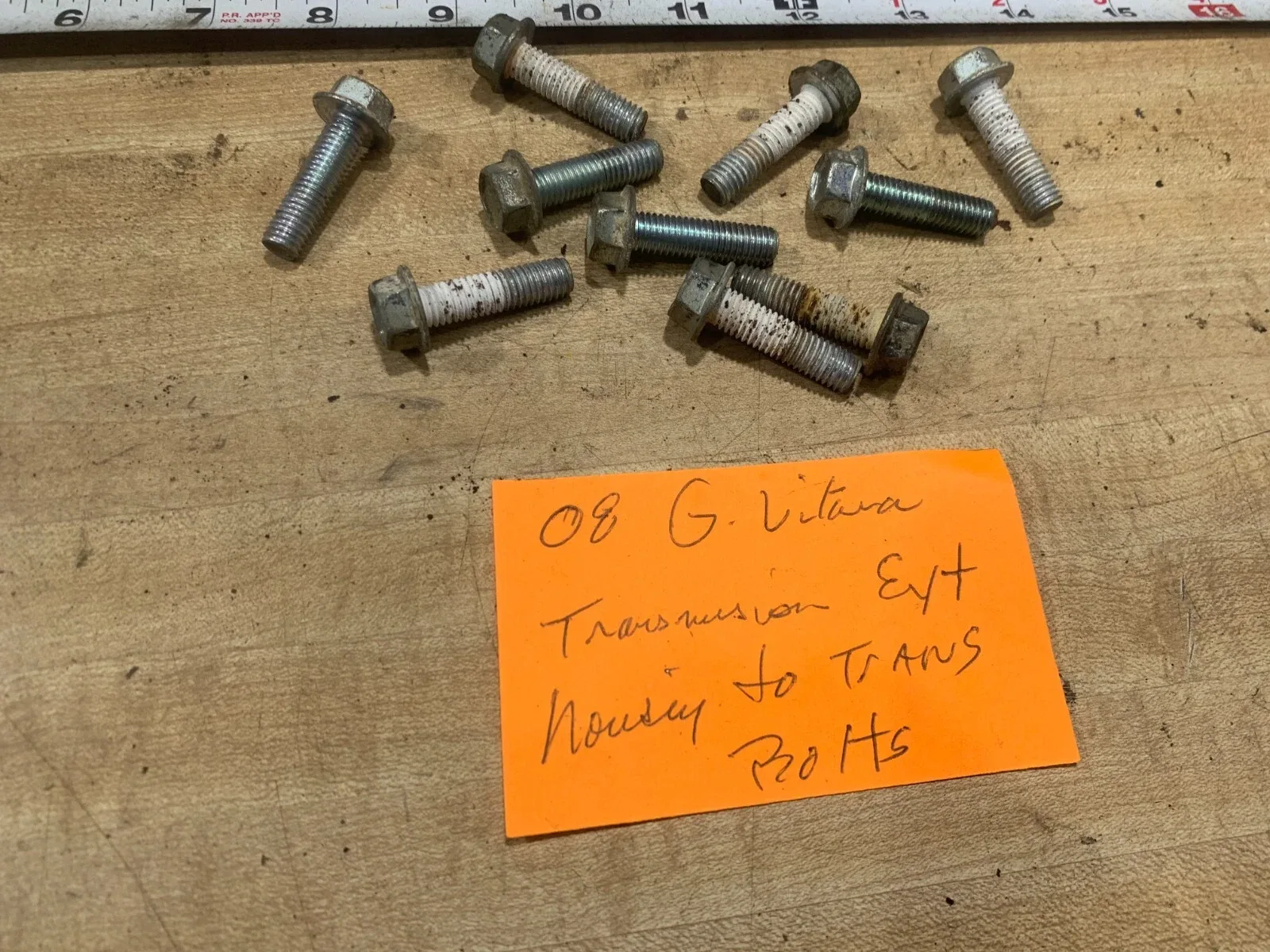 2006-2008 GRAND VITARA TRANS. EXTENSION HOUSING BOLTS SET OF 10 image 3