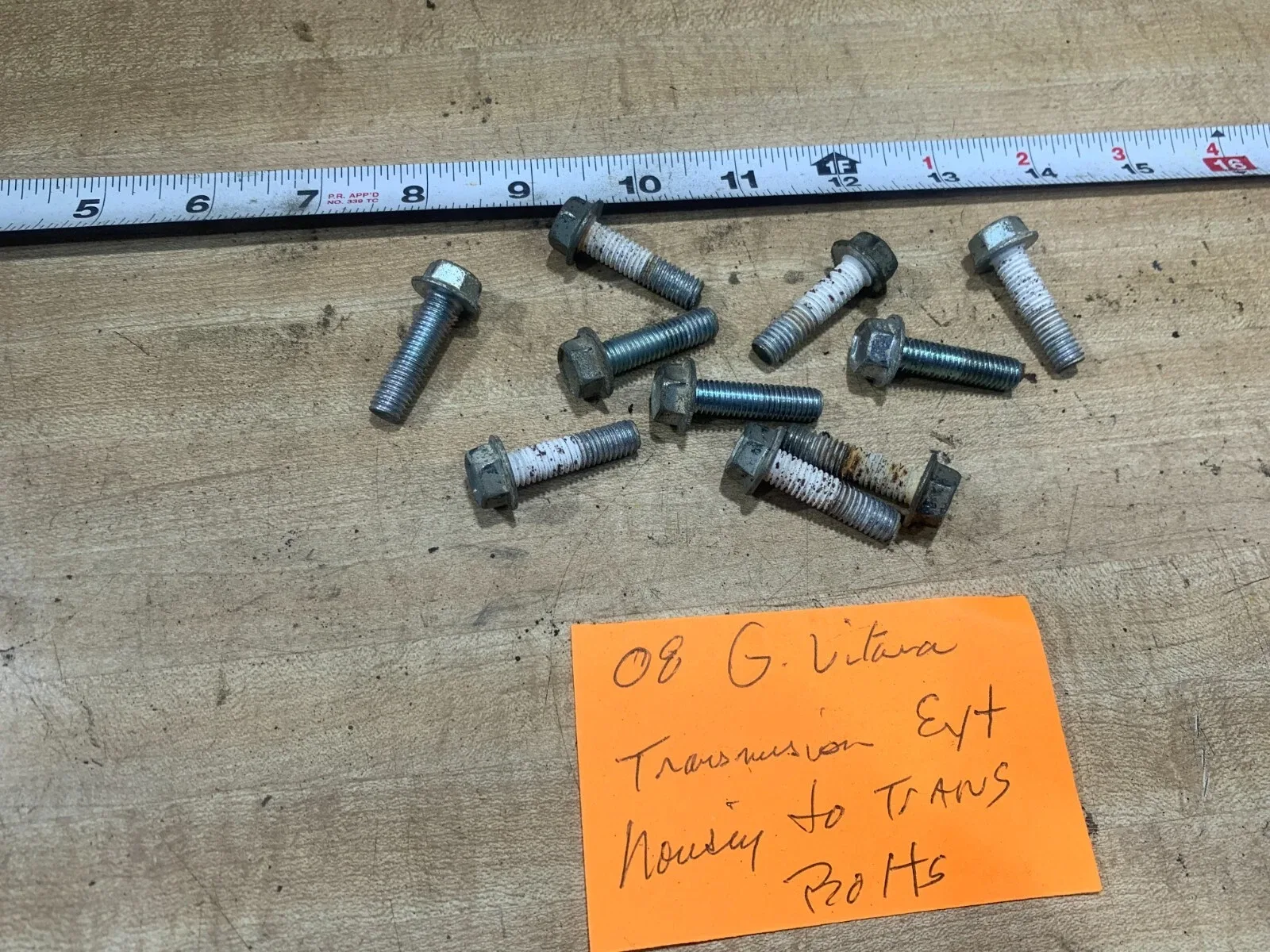 2006-2008 GRAND VITARA TRANS. EXTENSION HOUSING BOLTS SET OF 10