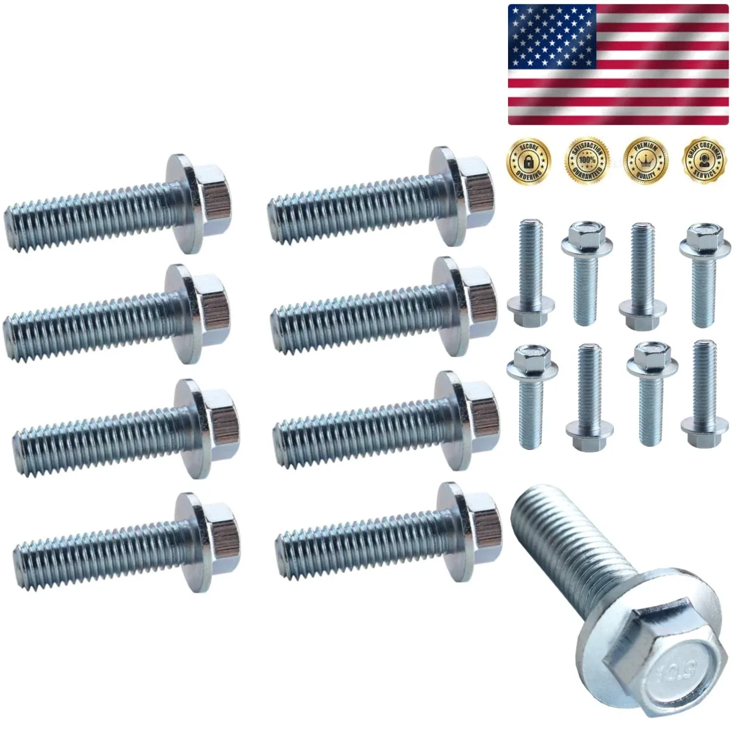 Universal LS Transmission Bolts Set - Grade 10.9, Hex Design, Right-Hand Thread